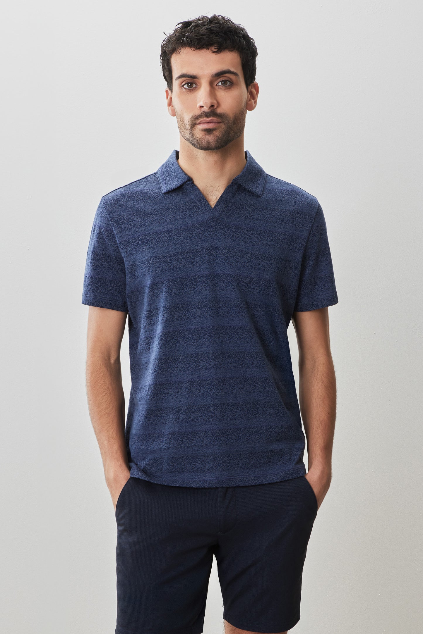 Duval Short Sleeve Open Collar Polo