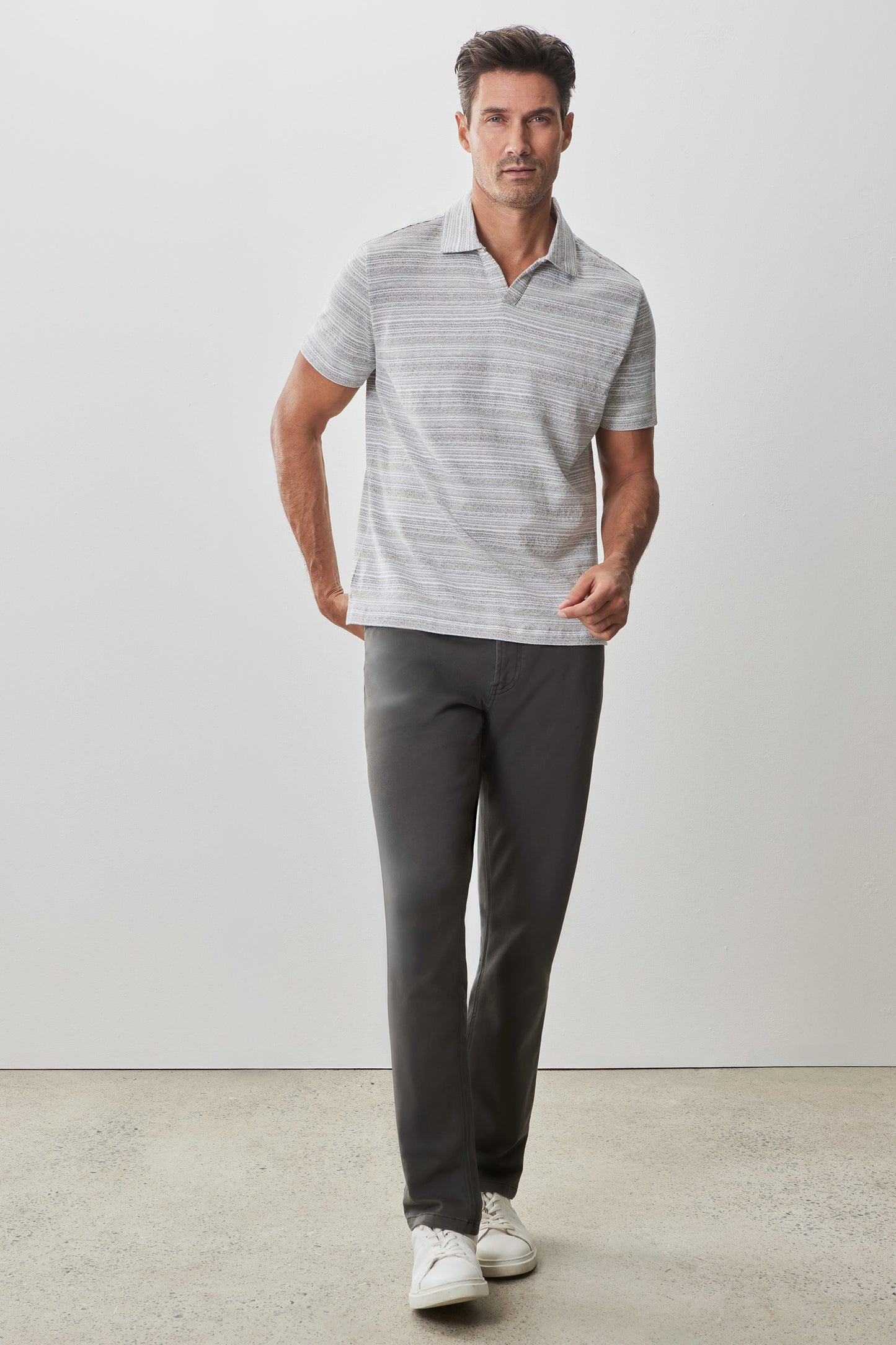 Duval Short Sleeve Open Collar Polo