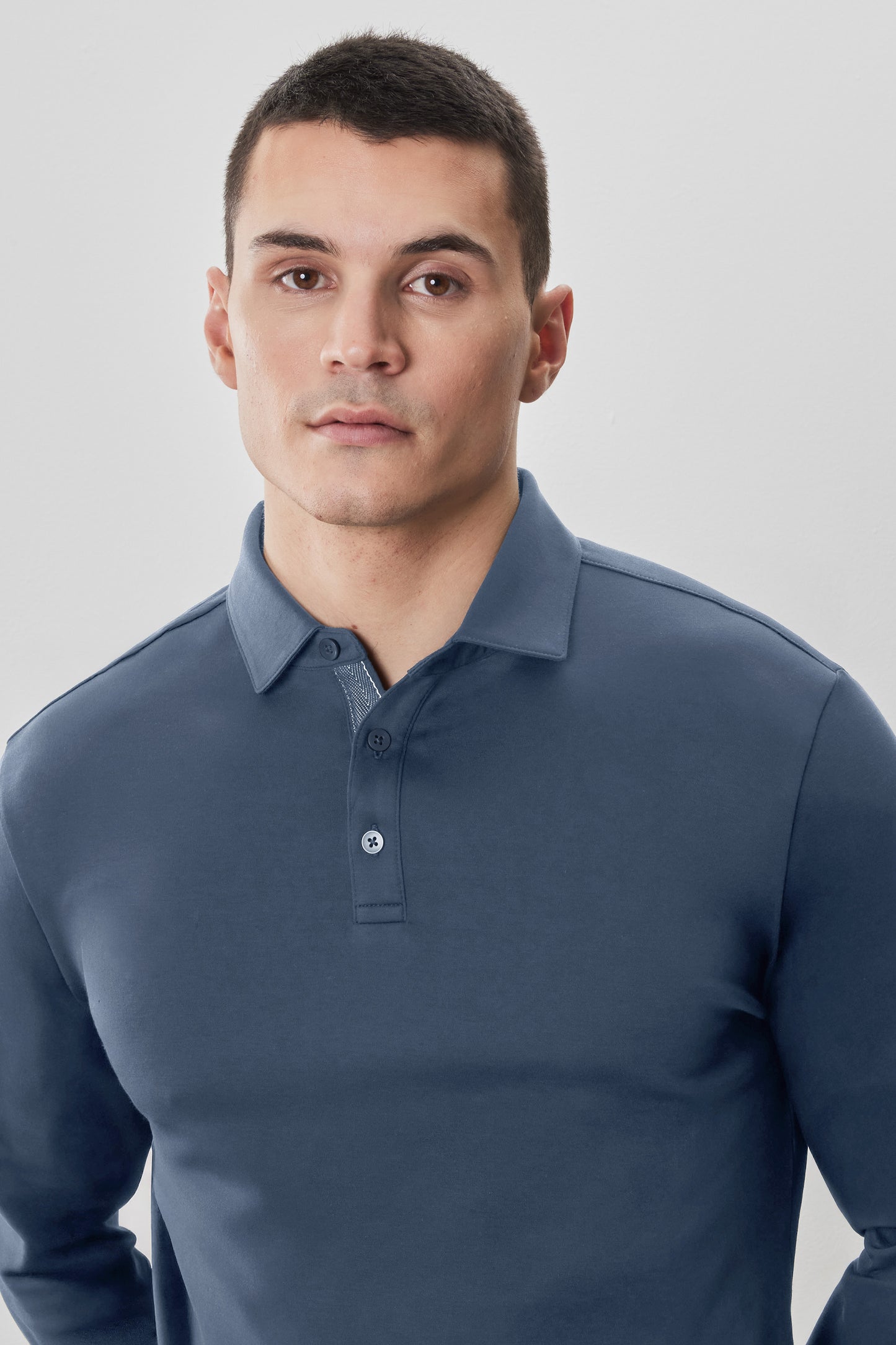 The Barakett Long Sleeve Herringbone Polo