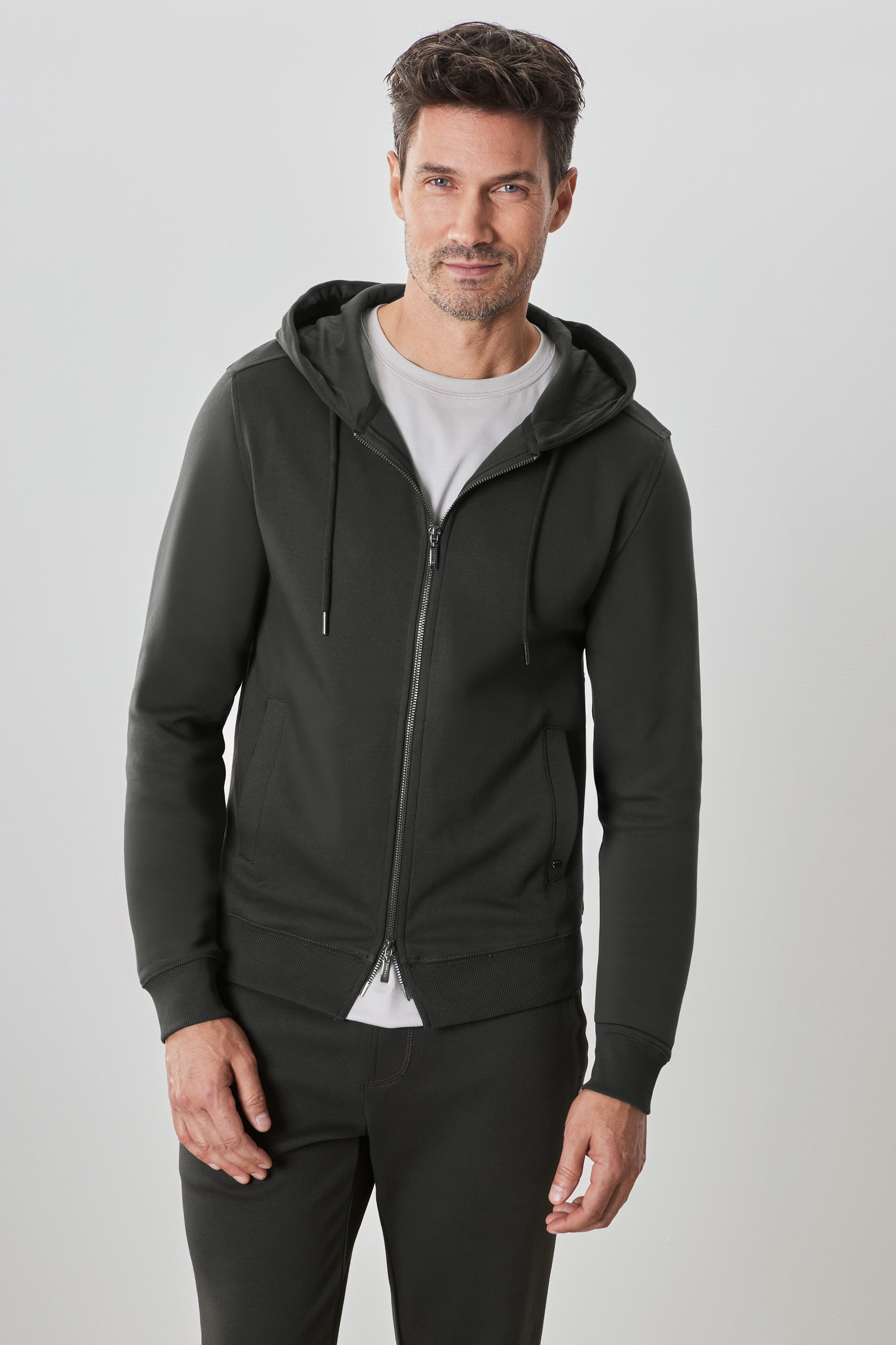 Robert Barakett charcoal grey lightweight retailer Mens hoodie