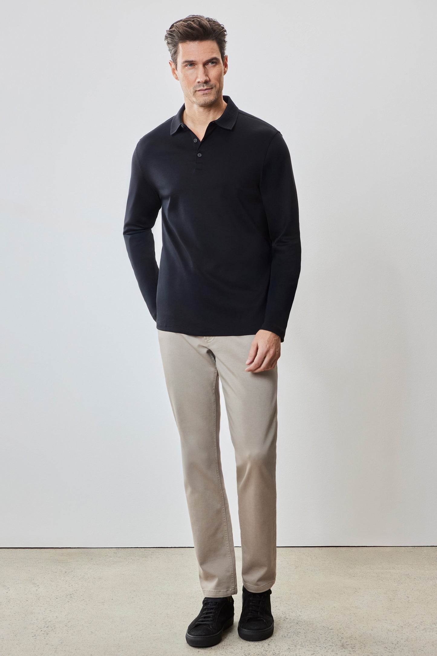 The Barakett Long-Sleeve Polo