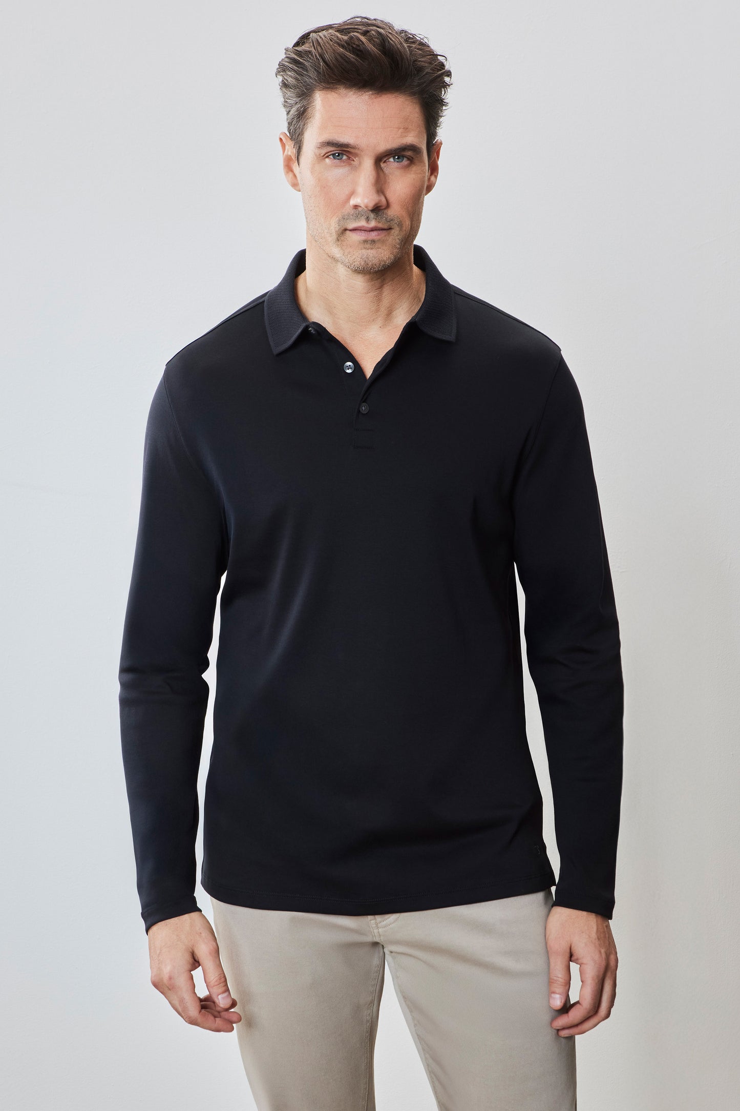 The Barakett Long-Sleeve Polo