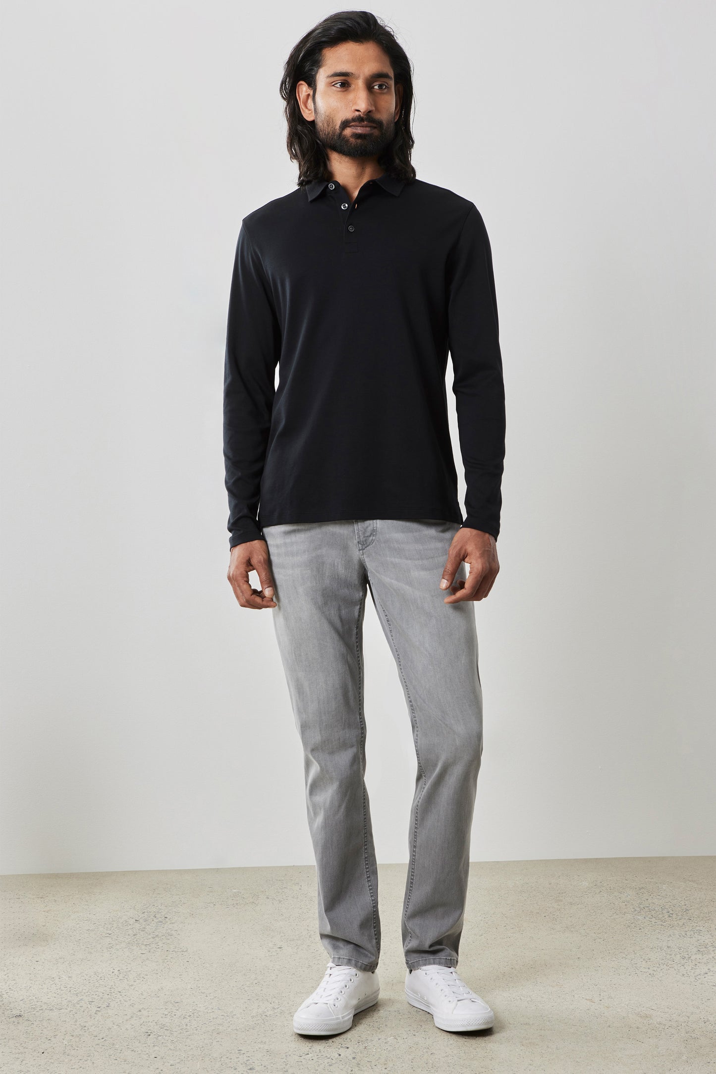 The Barakett Long-Sleeve Polo