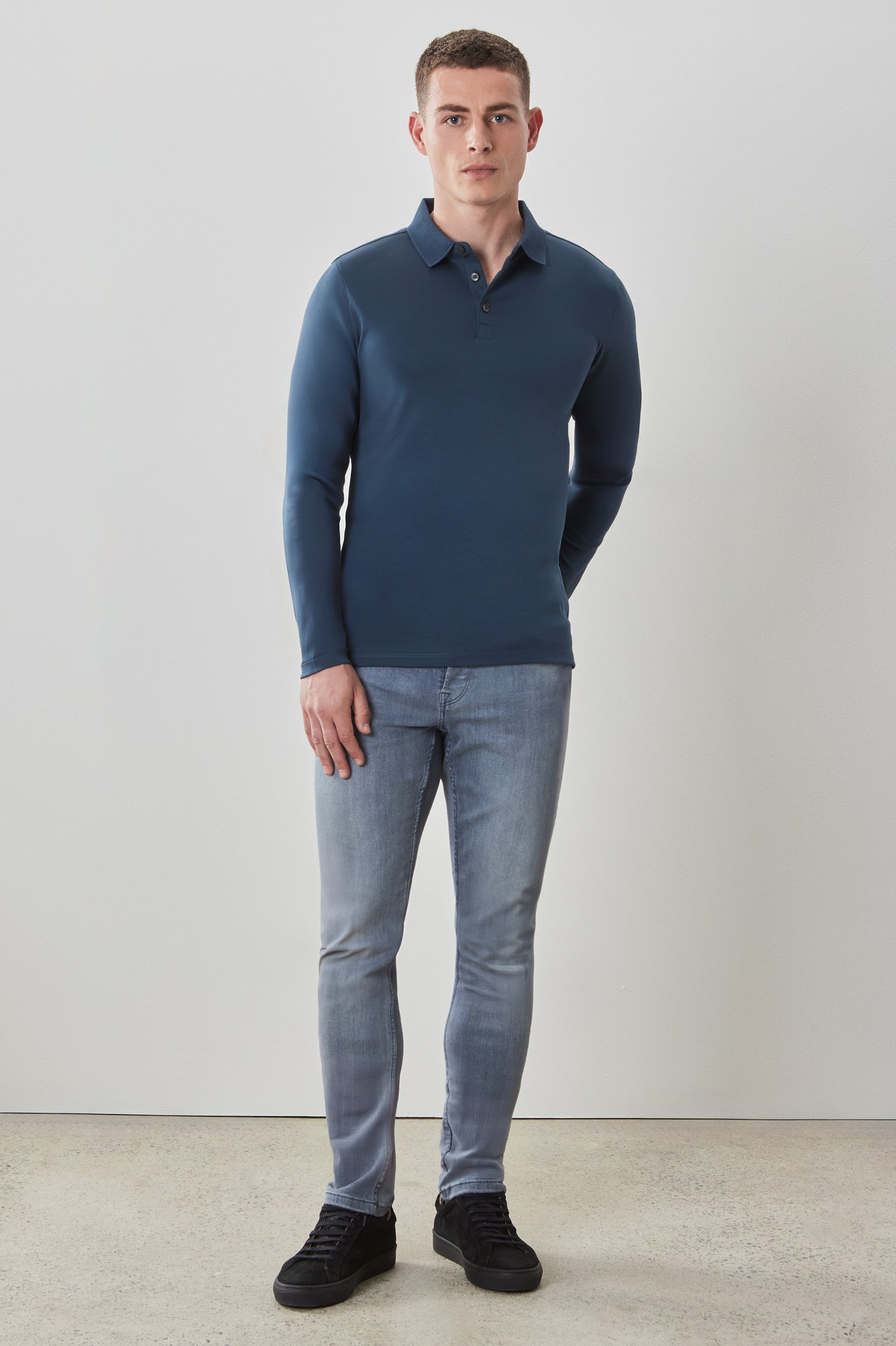 The Barakett Long-Sleeve Polo