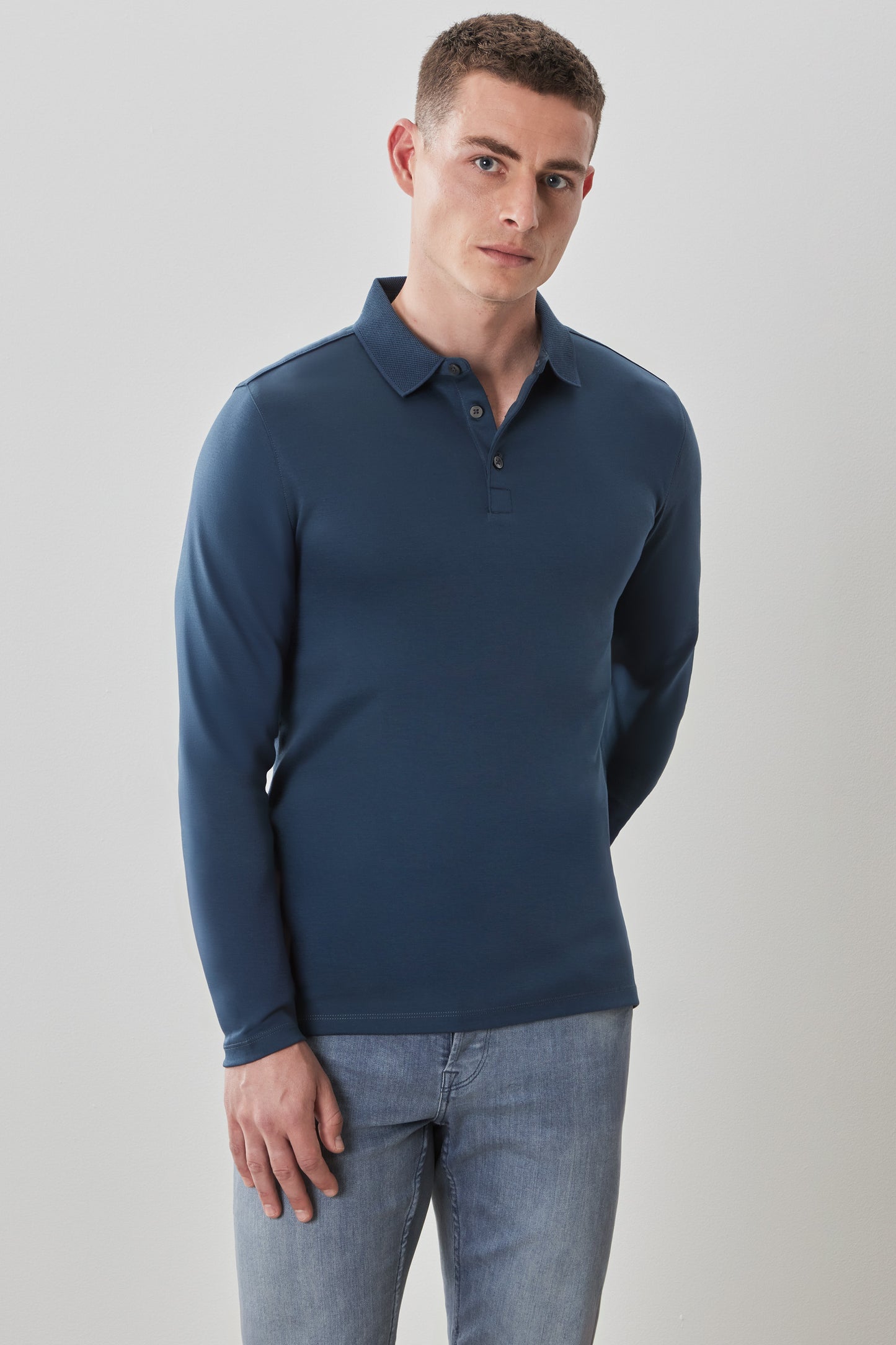 The Barakett Long-Sleeve Polo