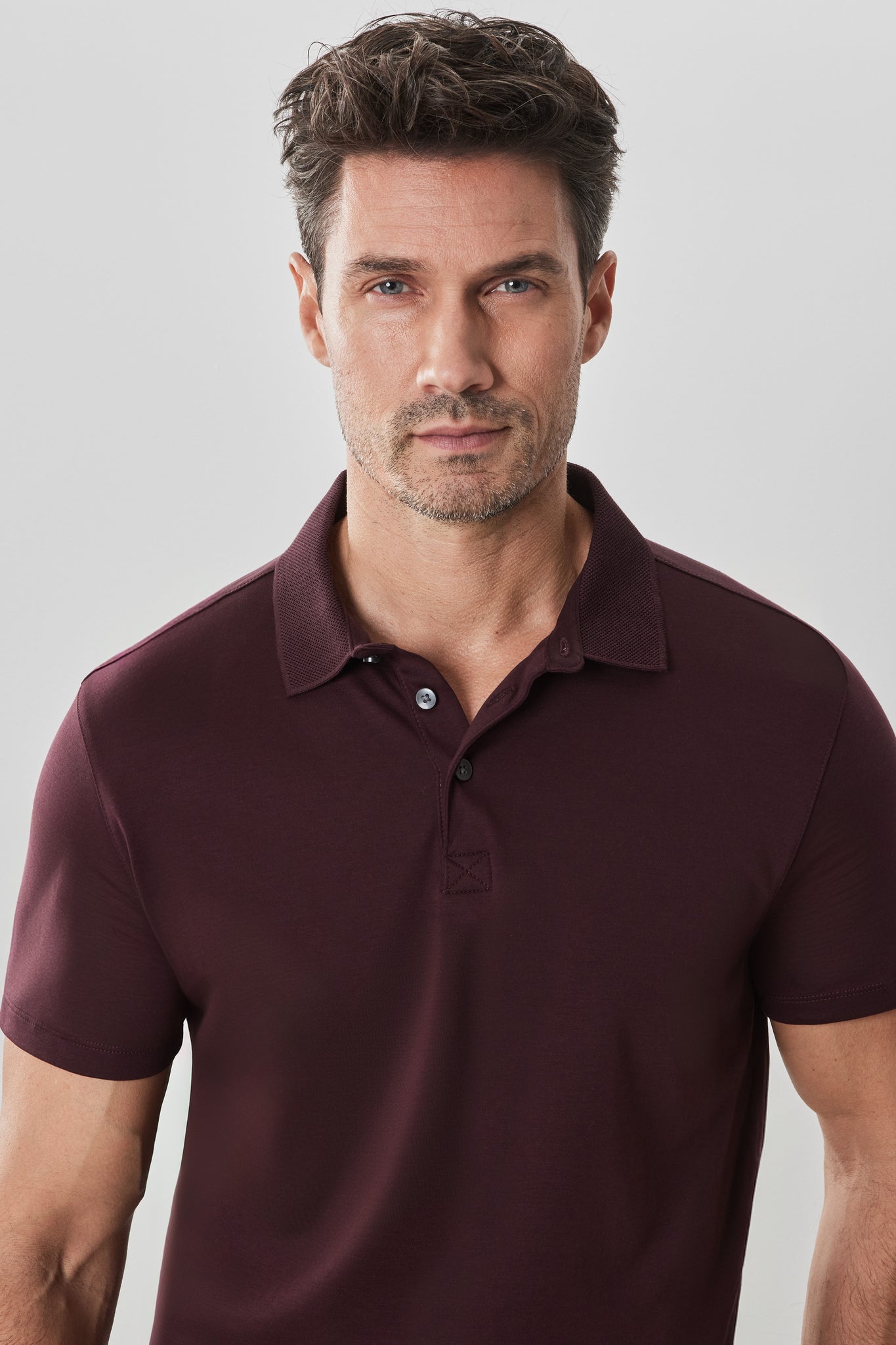 Robert Barakett The Barakett Polo In Deep Bordeaux