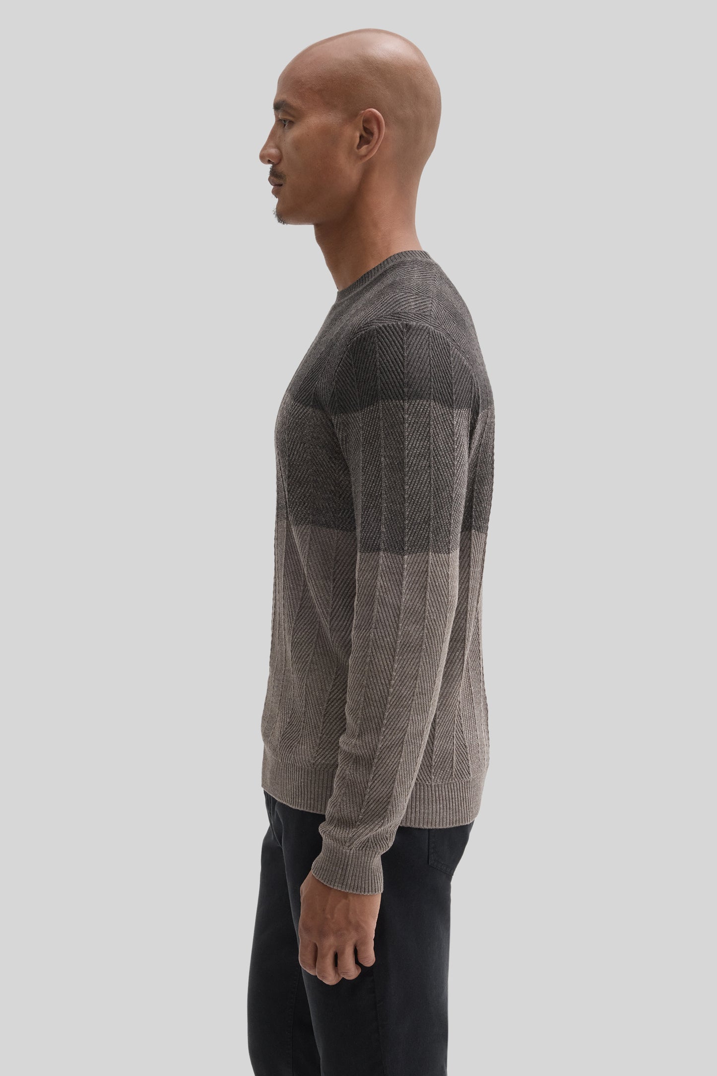 Marchetti Herringbone Crewneck Sweater