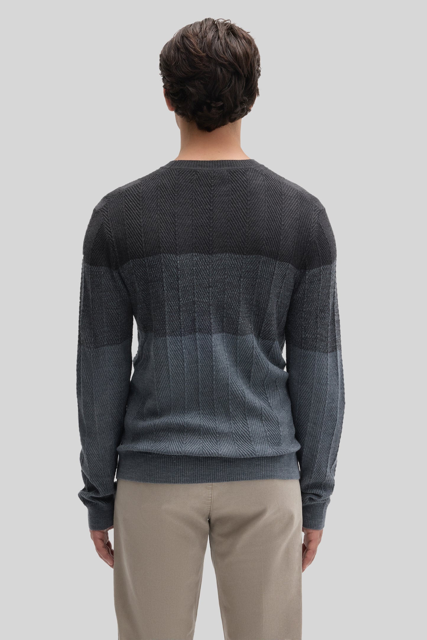 Marchetti Herringbone Crewneck Sweater