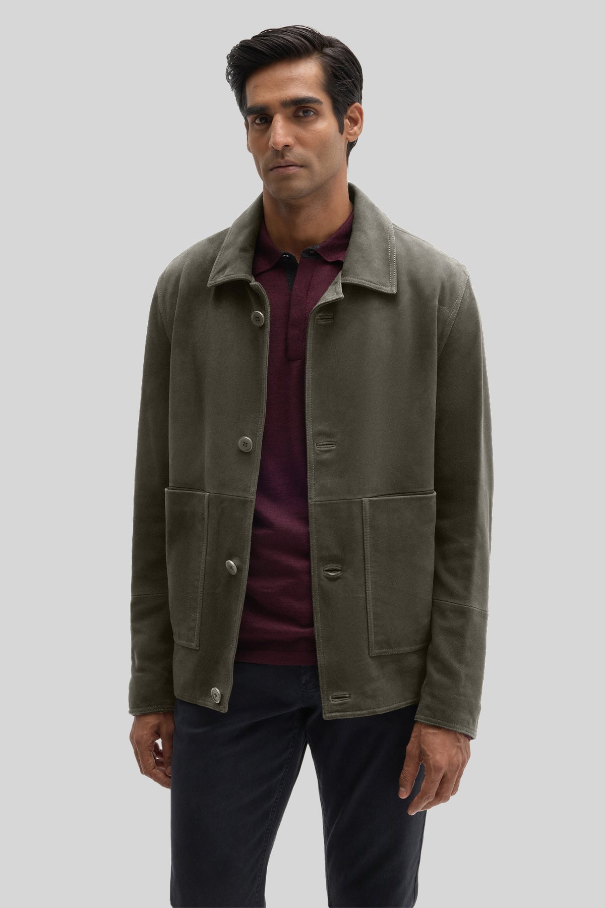 Bradford Buttoned Suede Jacket