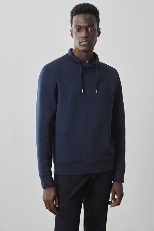 Drayton Long-Sleeve Crossover Mockneck