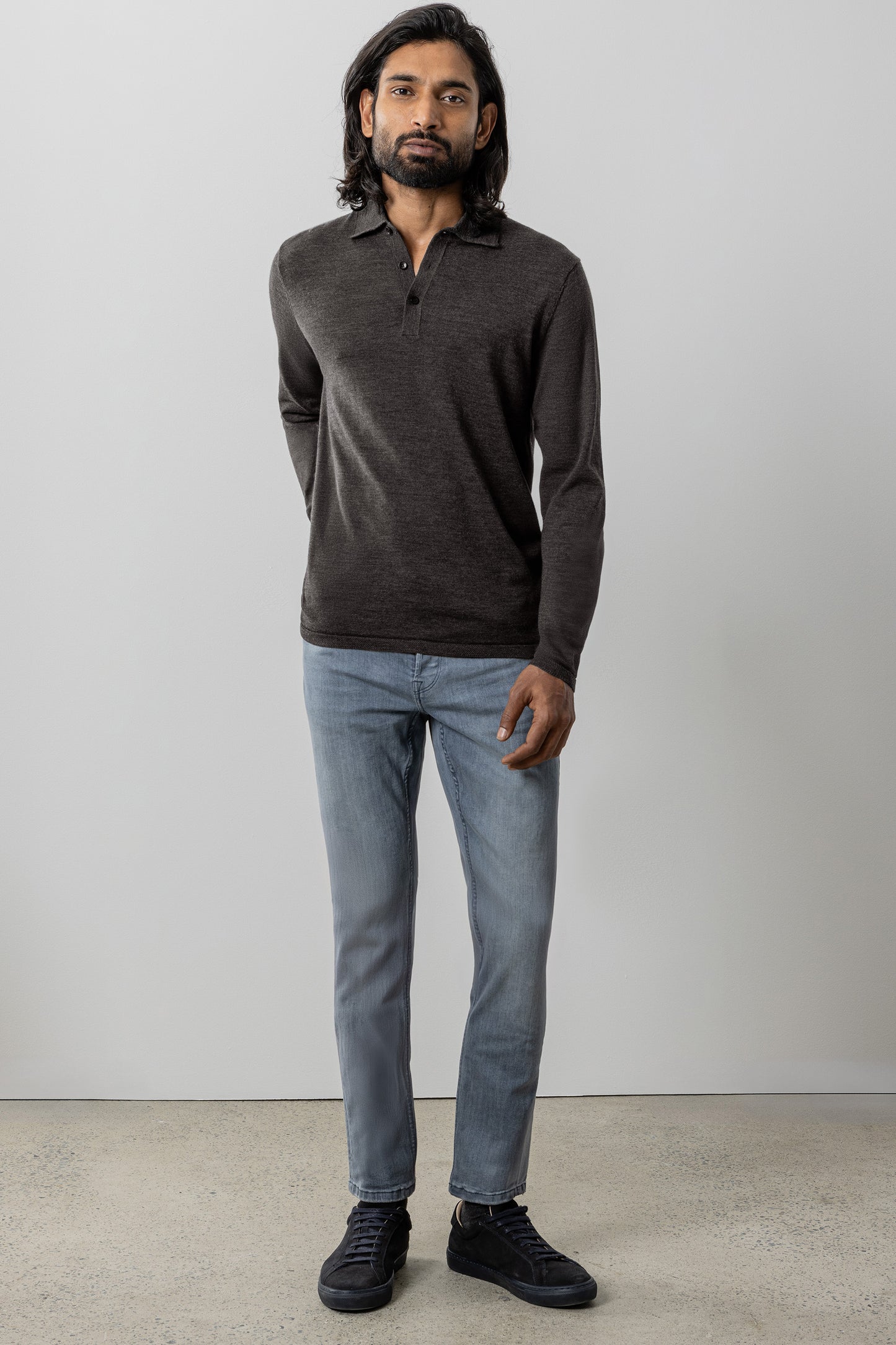 Roman Long-Sleeve Sweater Polo