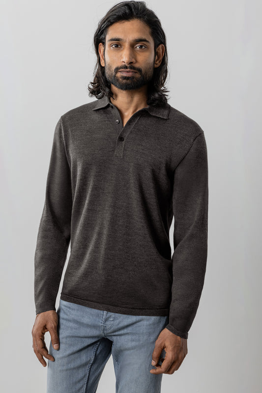 Roman Long-Sleeve Sweater Polo