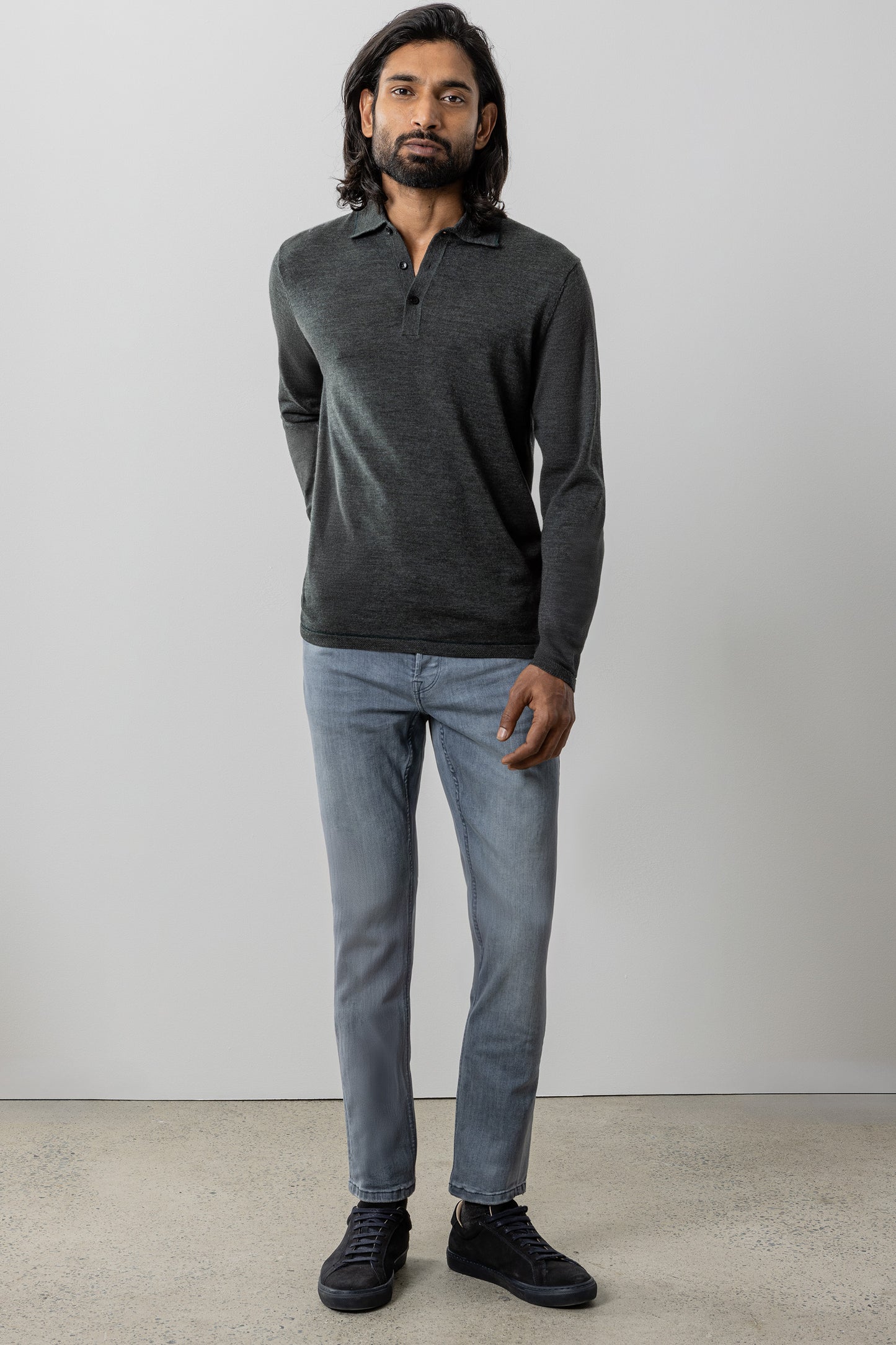 Roman Long Sleeve Sweater Polo