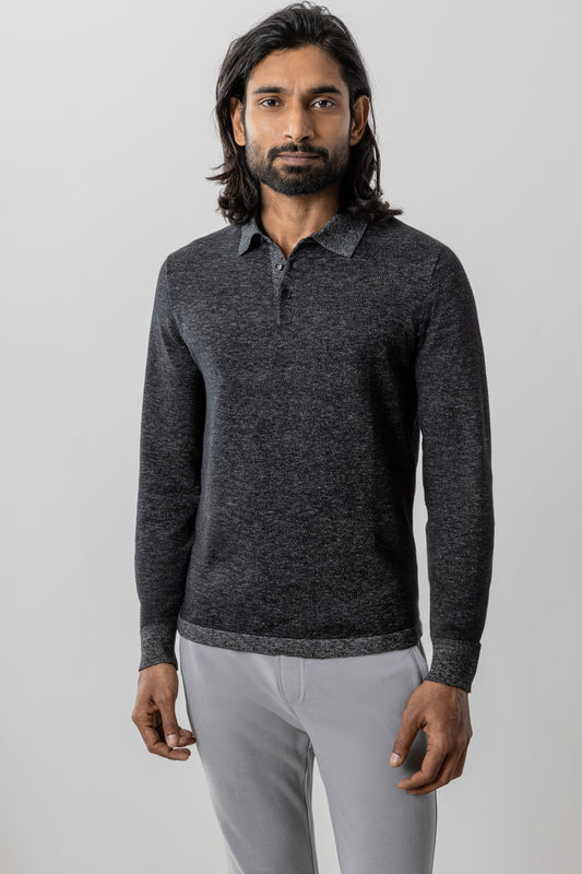 Fielder Long-Sleeve Sweater Polo