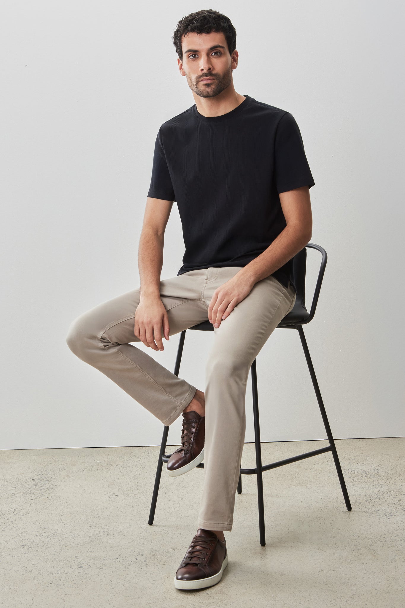 Robert Barakett The Barakett Textured Tee In Black