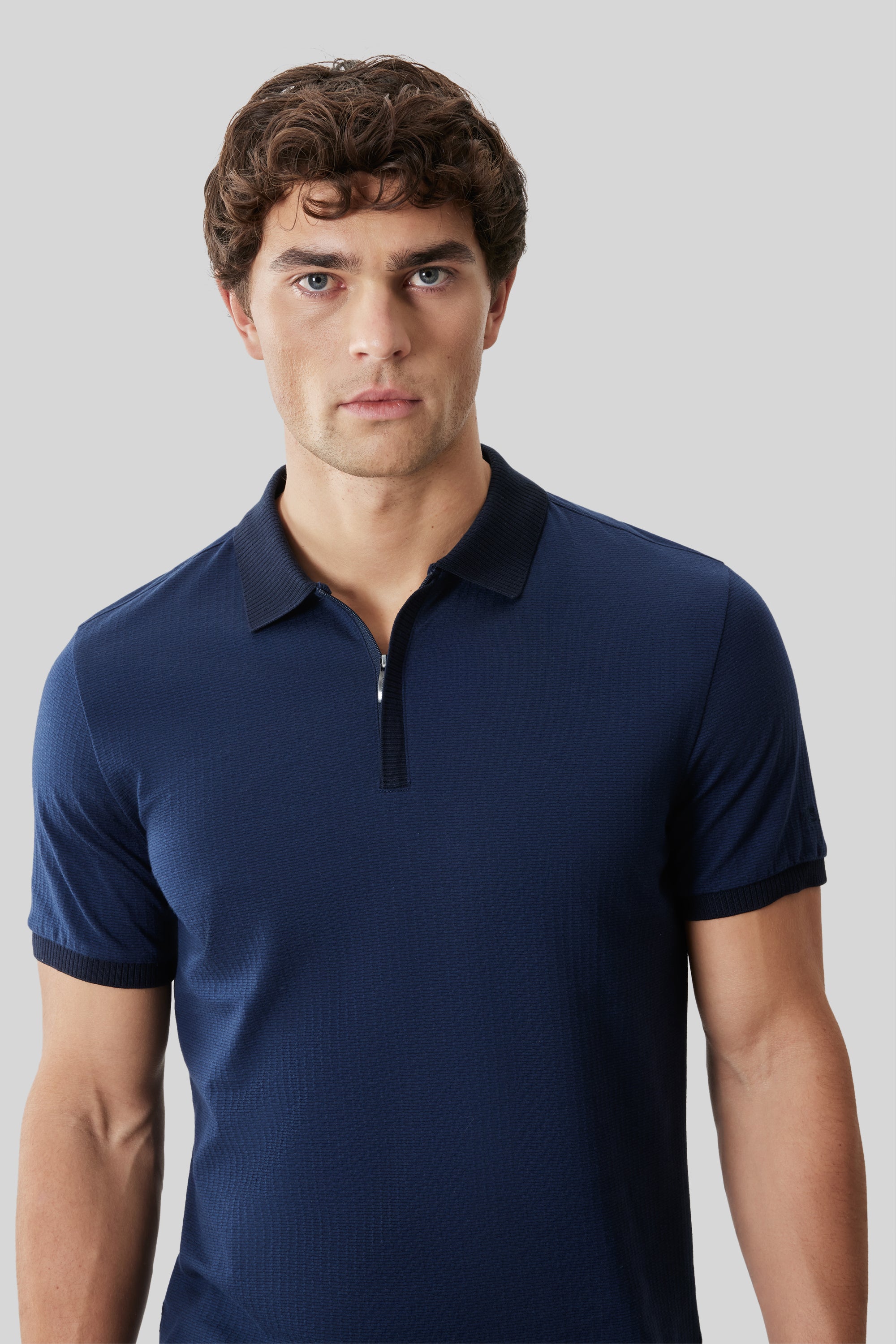 Whistler Short Sleeve Covered Placket Polo - Dark Caspian | Robert