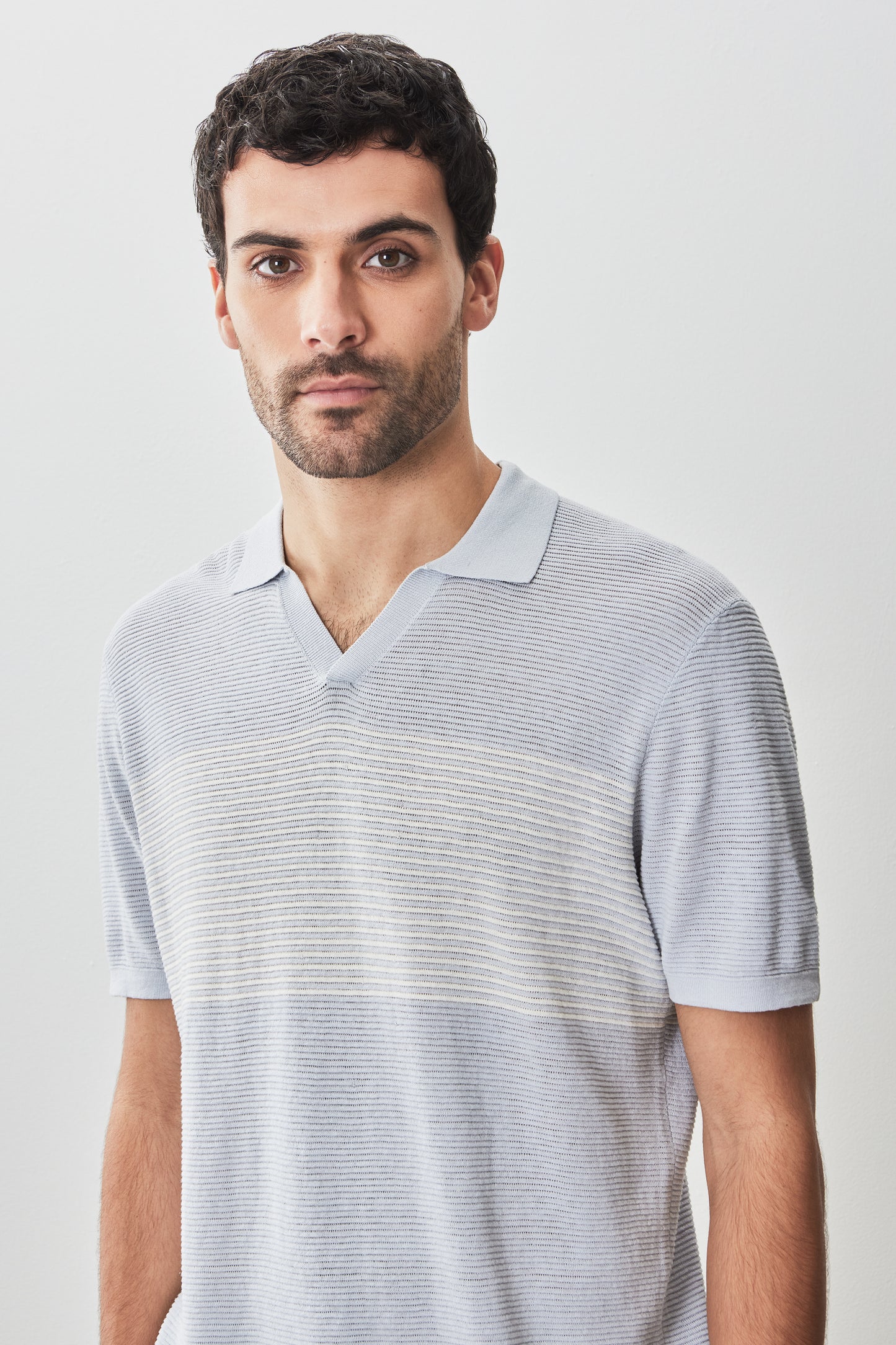 Orion Open Collar Sweater Polo