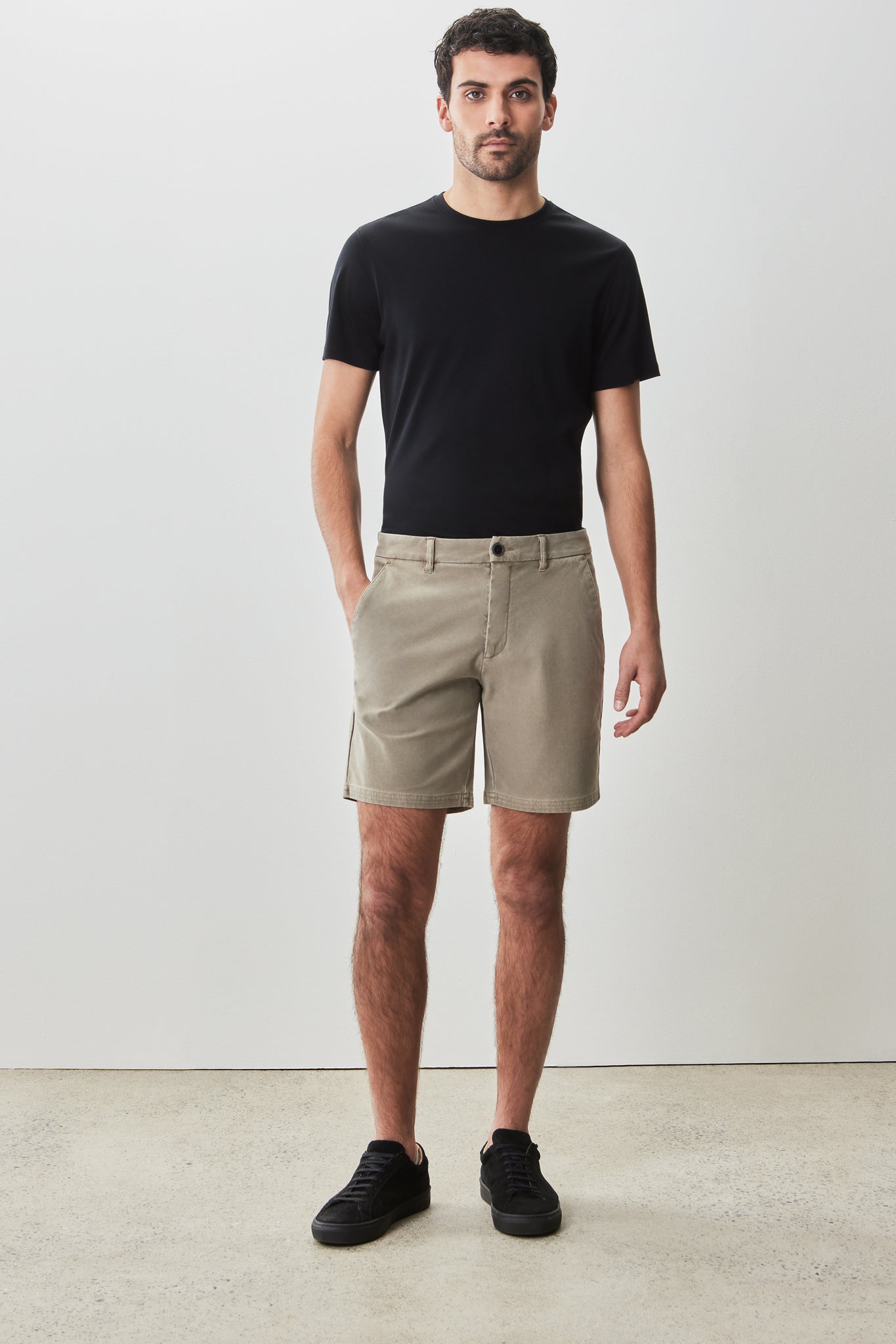 Robert Barakett Ernie Knit Shorts In Khaki