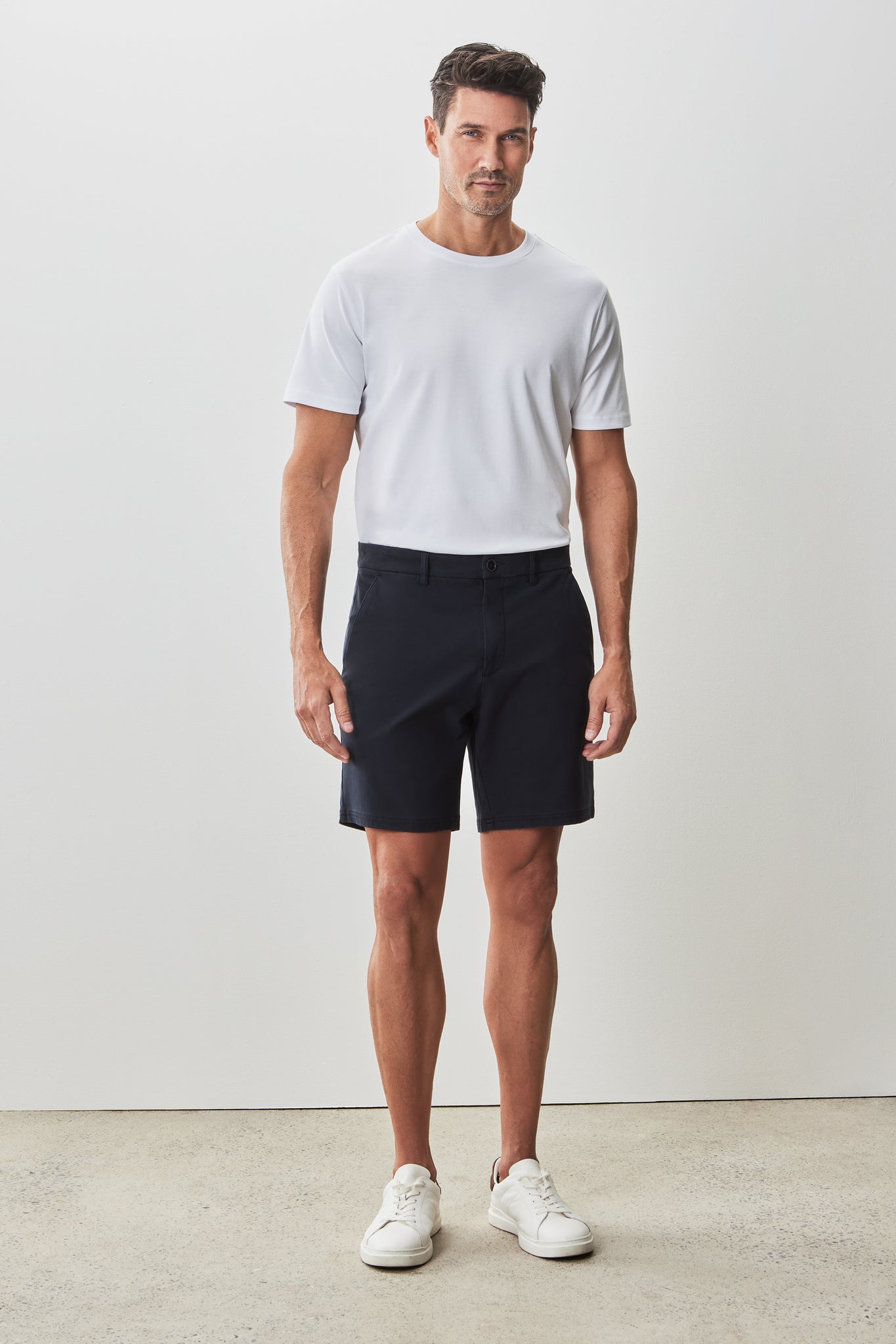 Robert Barakett Ernie Knit Shorts In Navy