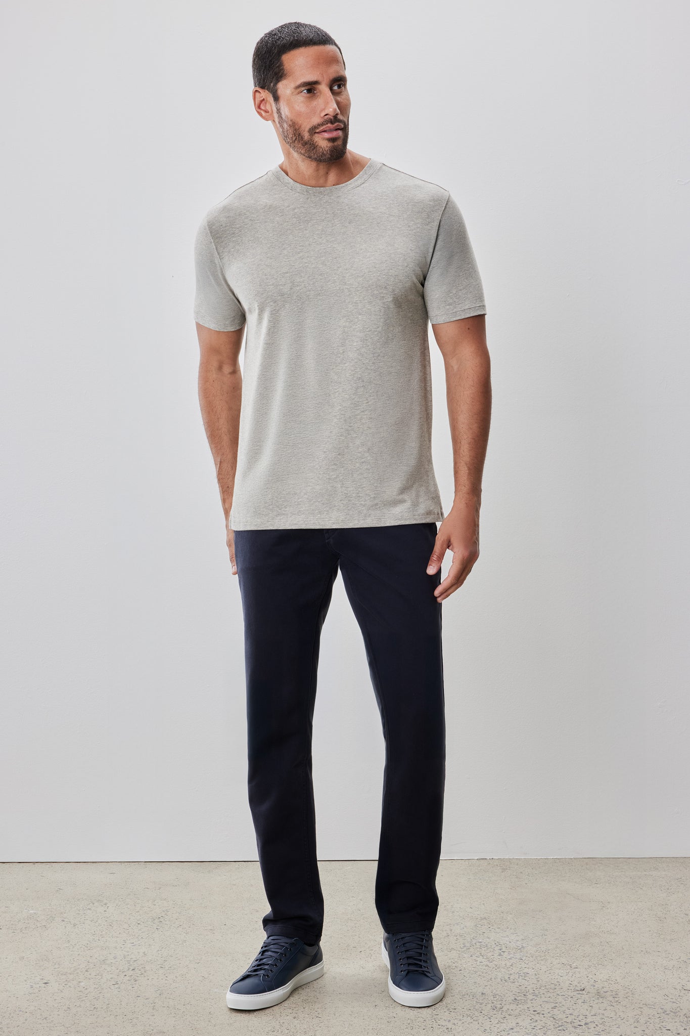 Robert Barakett The Barakett Stretch Melange Tee In Brown