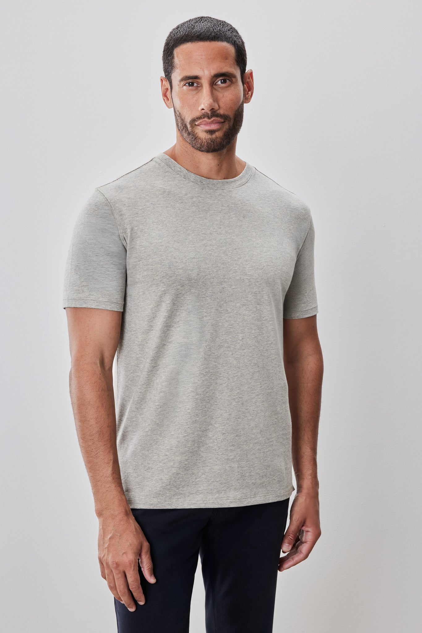 Robert Barakett The Barakett Stretch Melange Tee In Brown