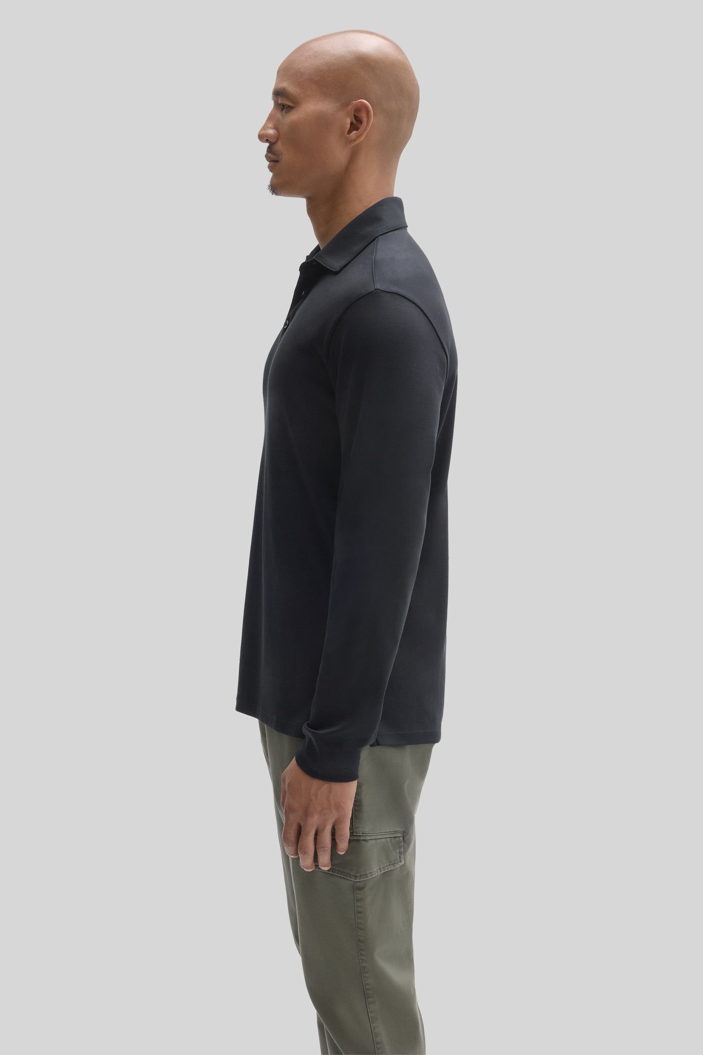 The Barakett Long Sleeve Herringbone Polo