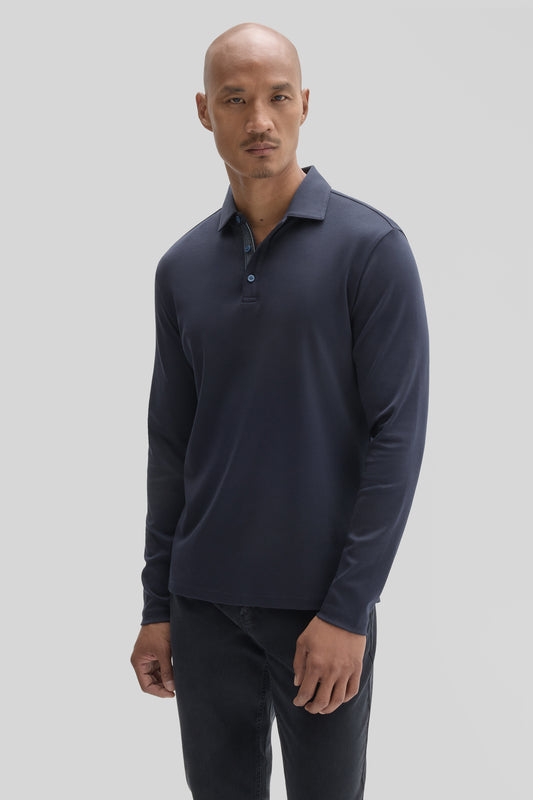 The Barakett Long Sleeve Herringbone Polo
