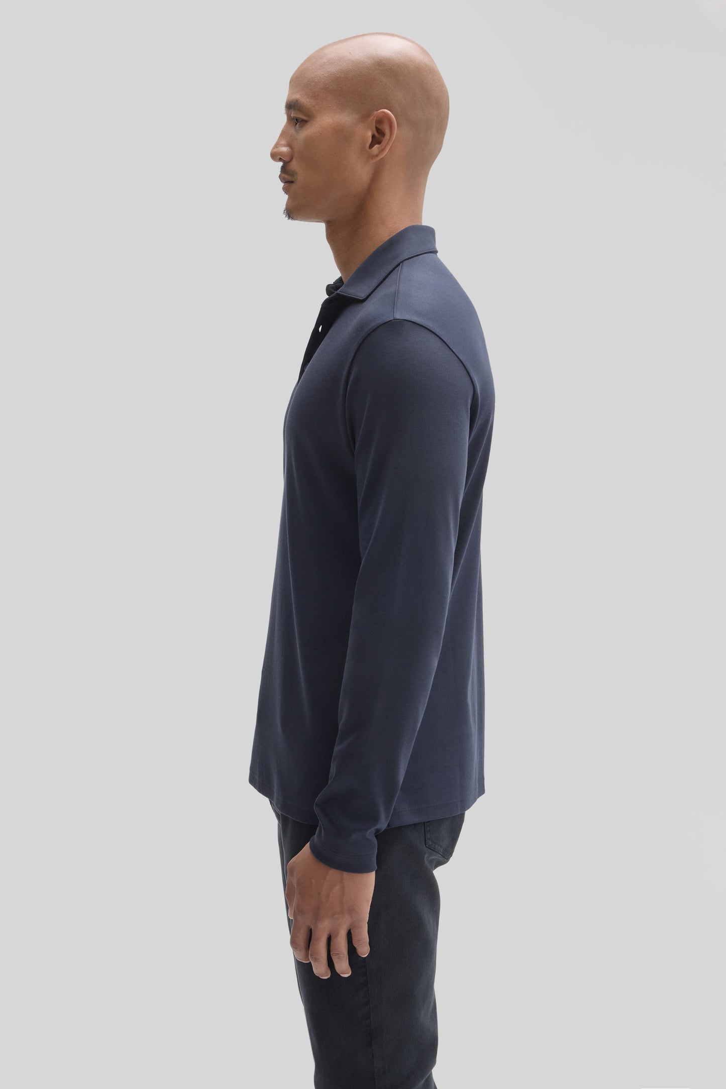 The Barakett Long Sleeve Herringbone Polo