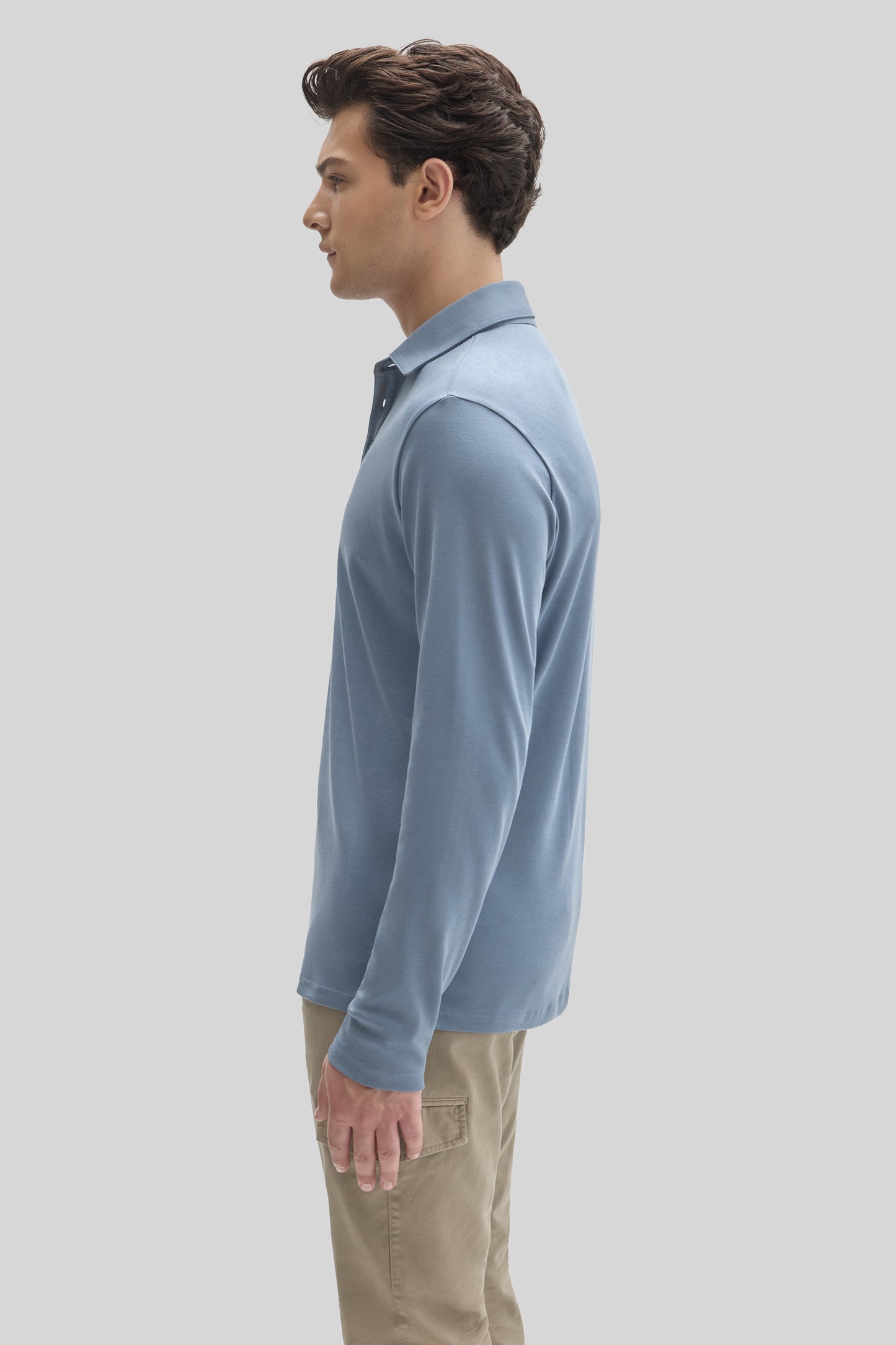 The Barakett Long Sleeve Herringbone Polo