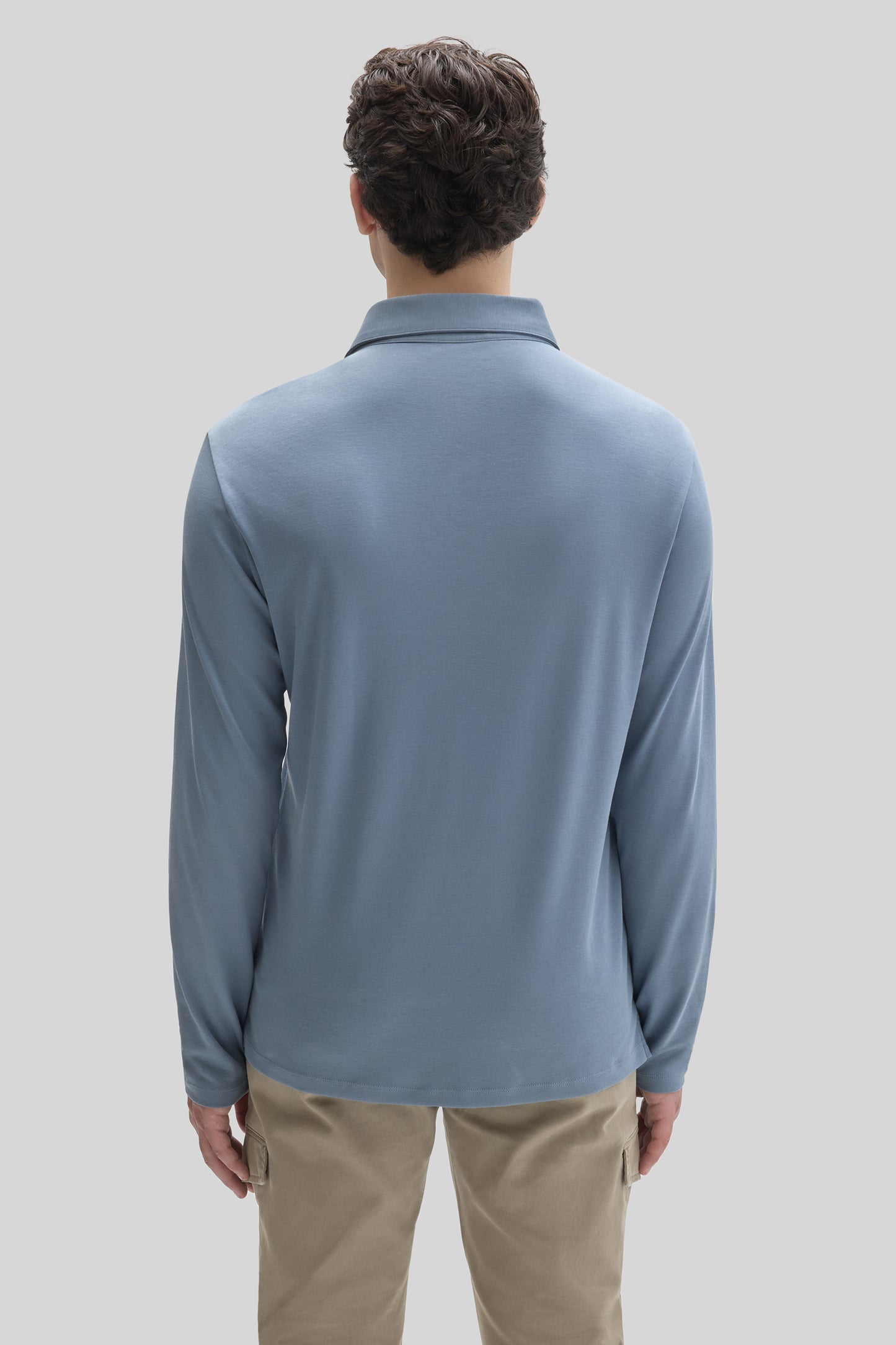 The Barakett Long Sleeve Herringbone Polo