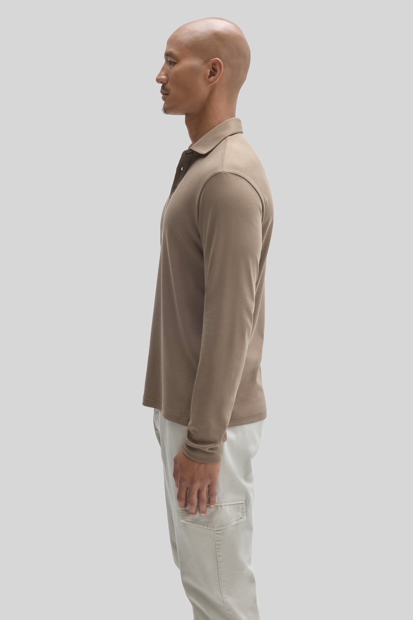 The Barakett Long Sleeve Herringbone Polo