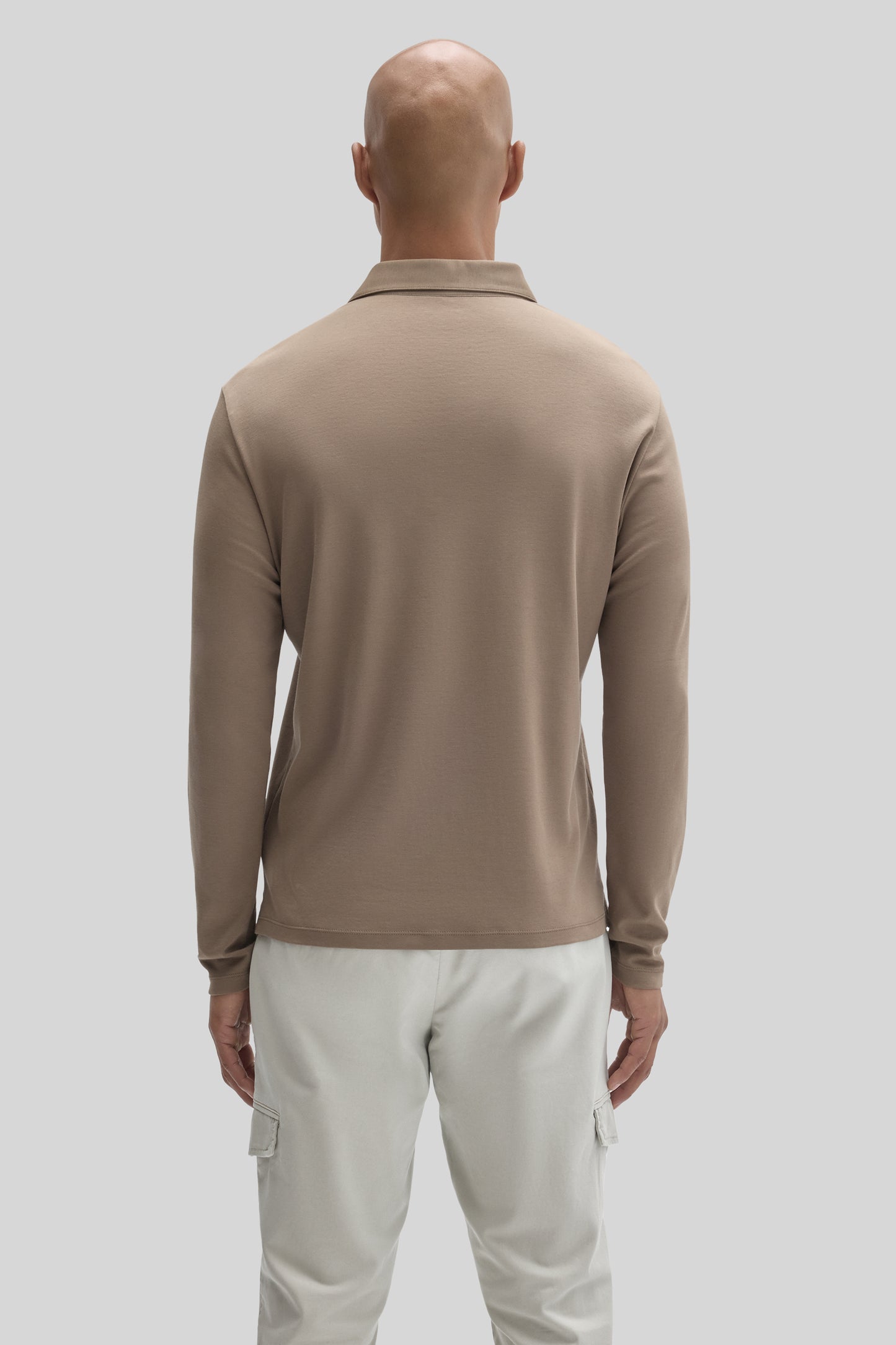 The Barakett Long Sleeve Herringbone Polo