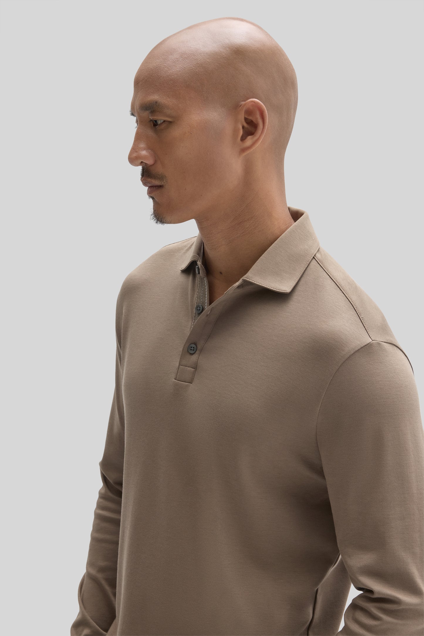 The Barakett Long Sleeve Herringbone Polo