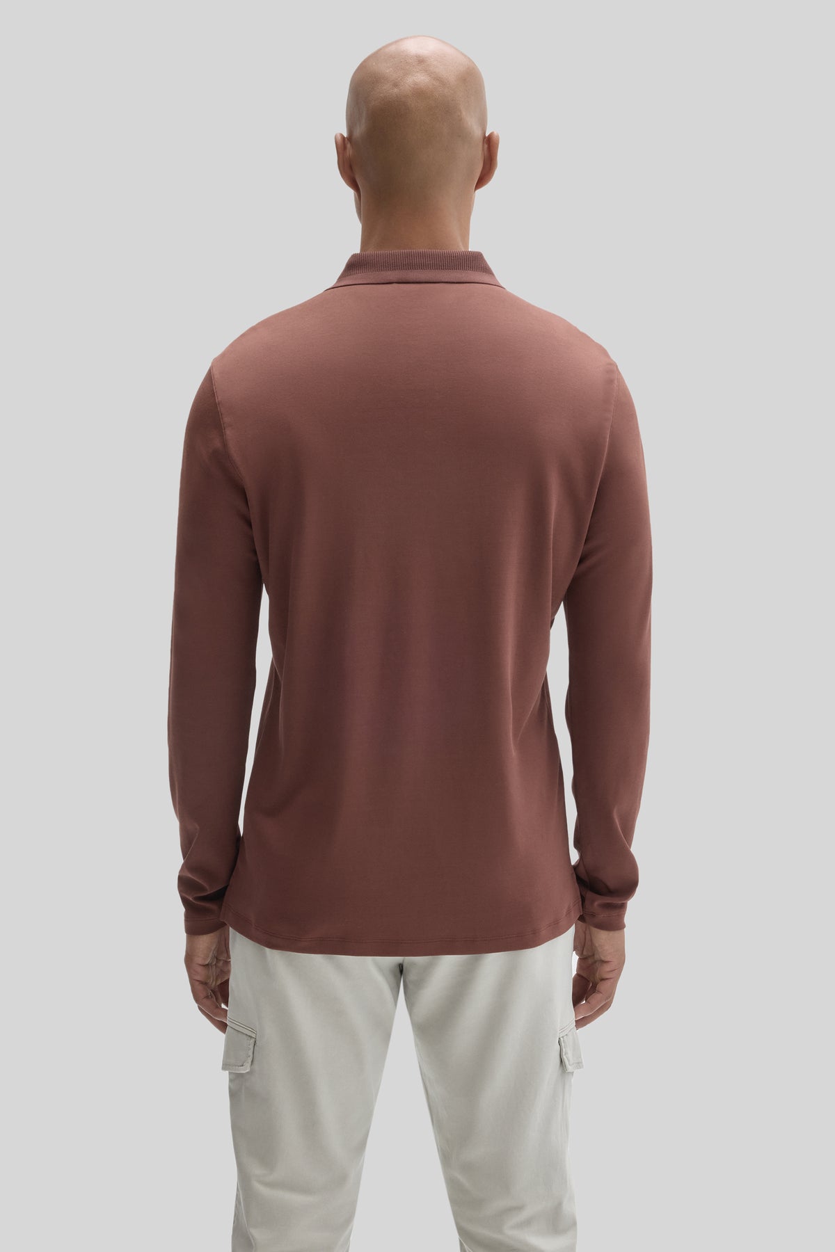 The Barakett Long Sleeve Textured Collar Polo