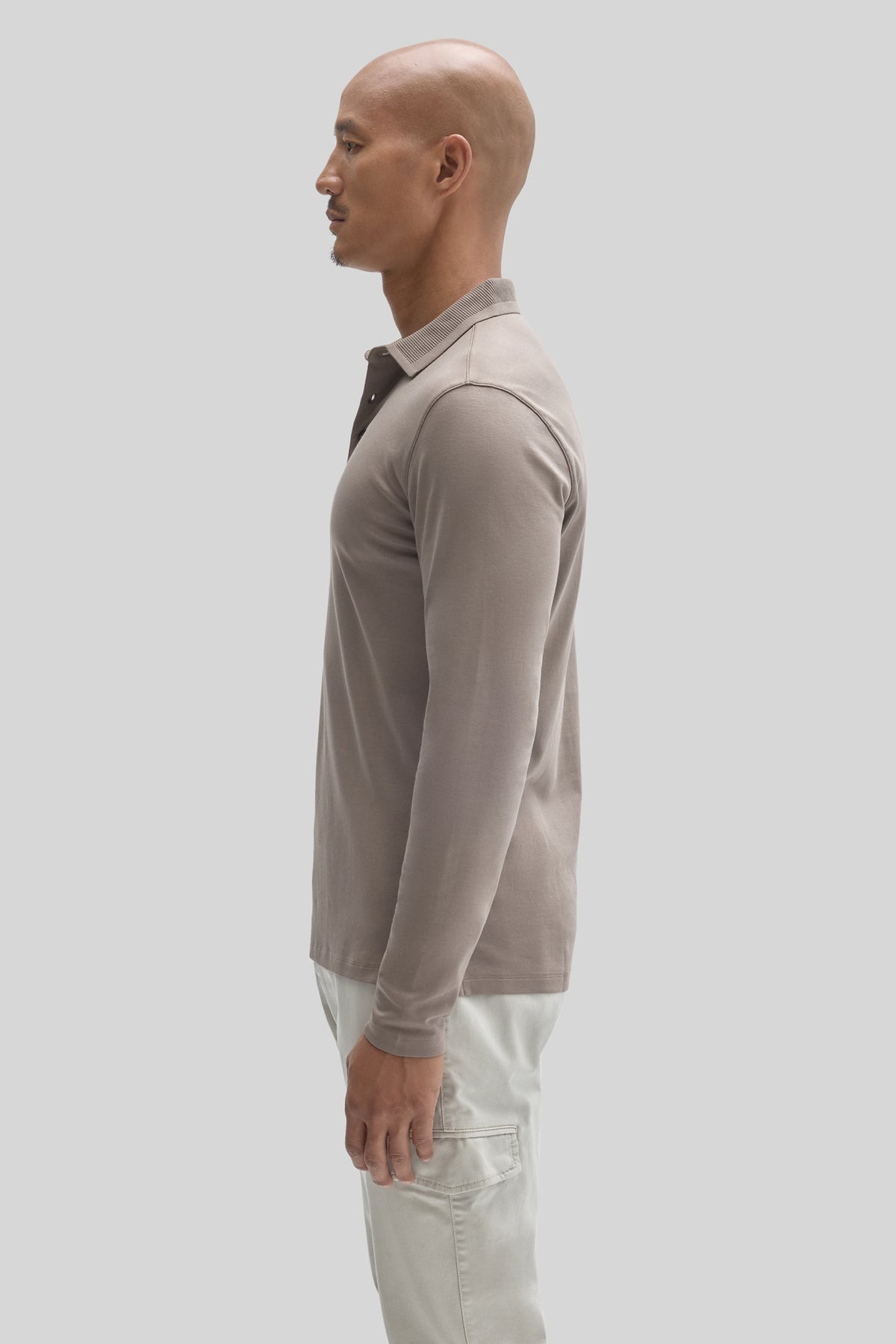 The Barakett Long Sleeve Textured Collar Polo