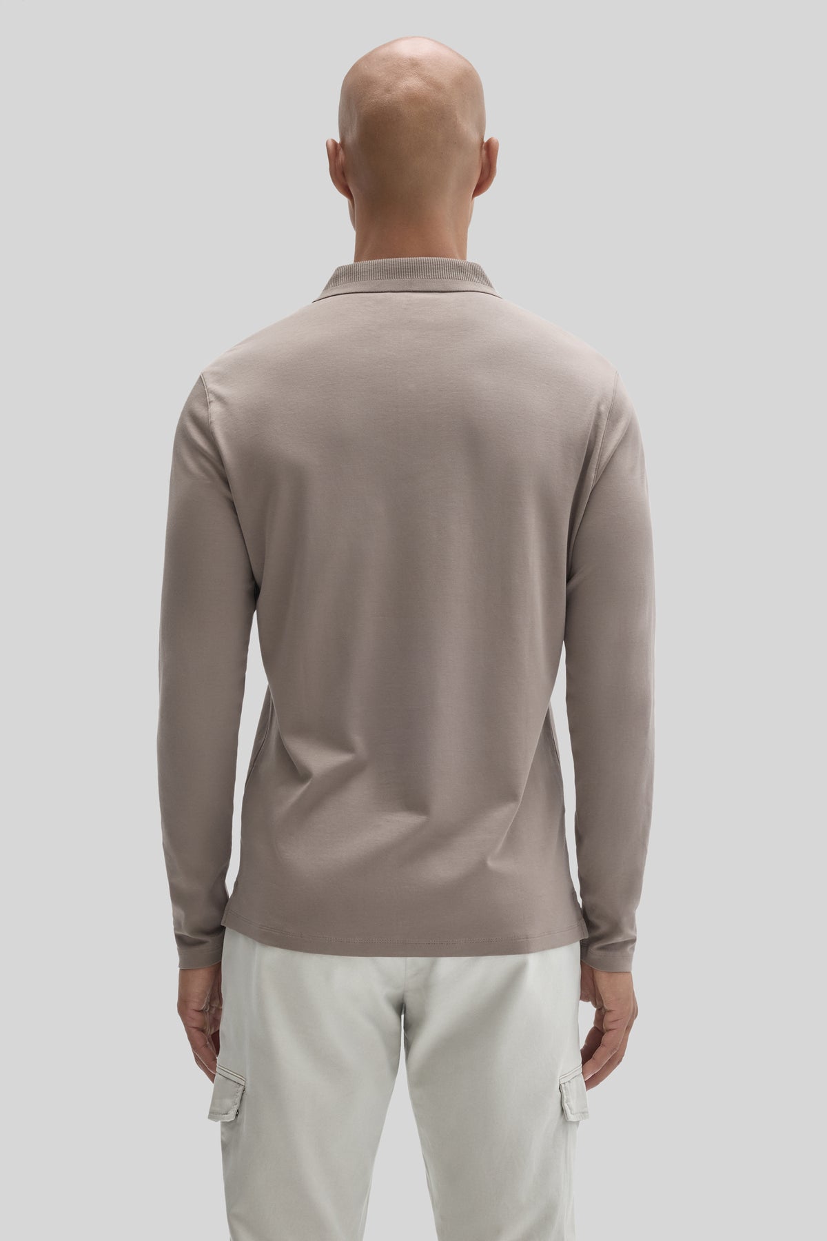 The Barakett Long Sleeve Textured Collar Polo