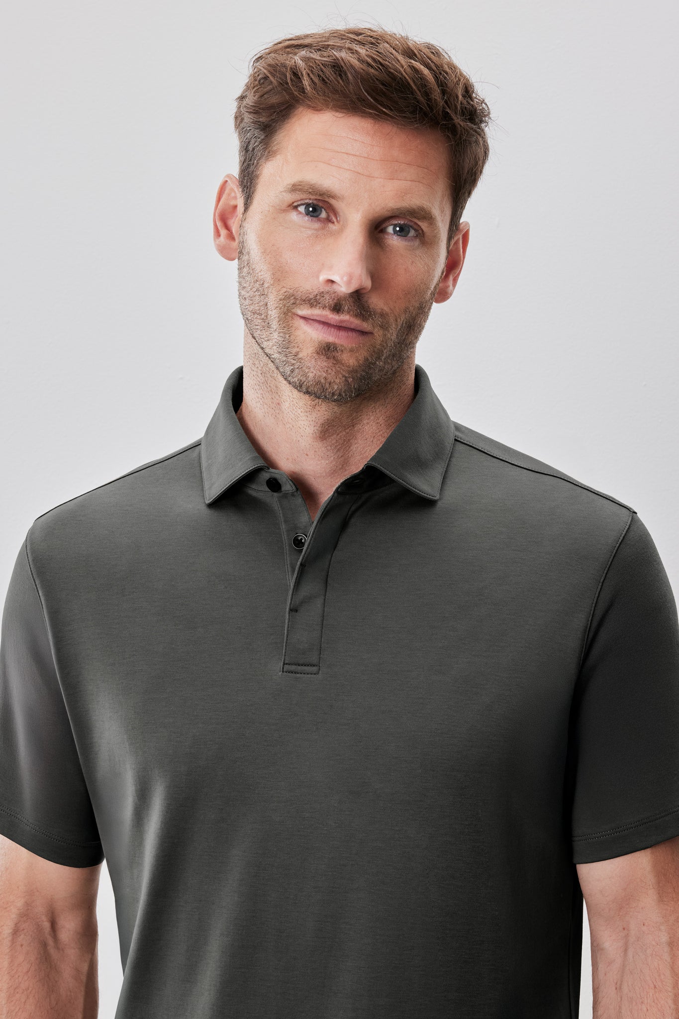 Robert Barakett The Barakett Covered Placket Polo In Green