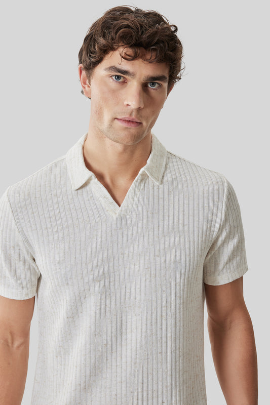Isadore Open Collar Polo