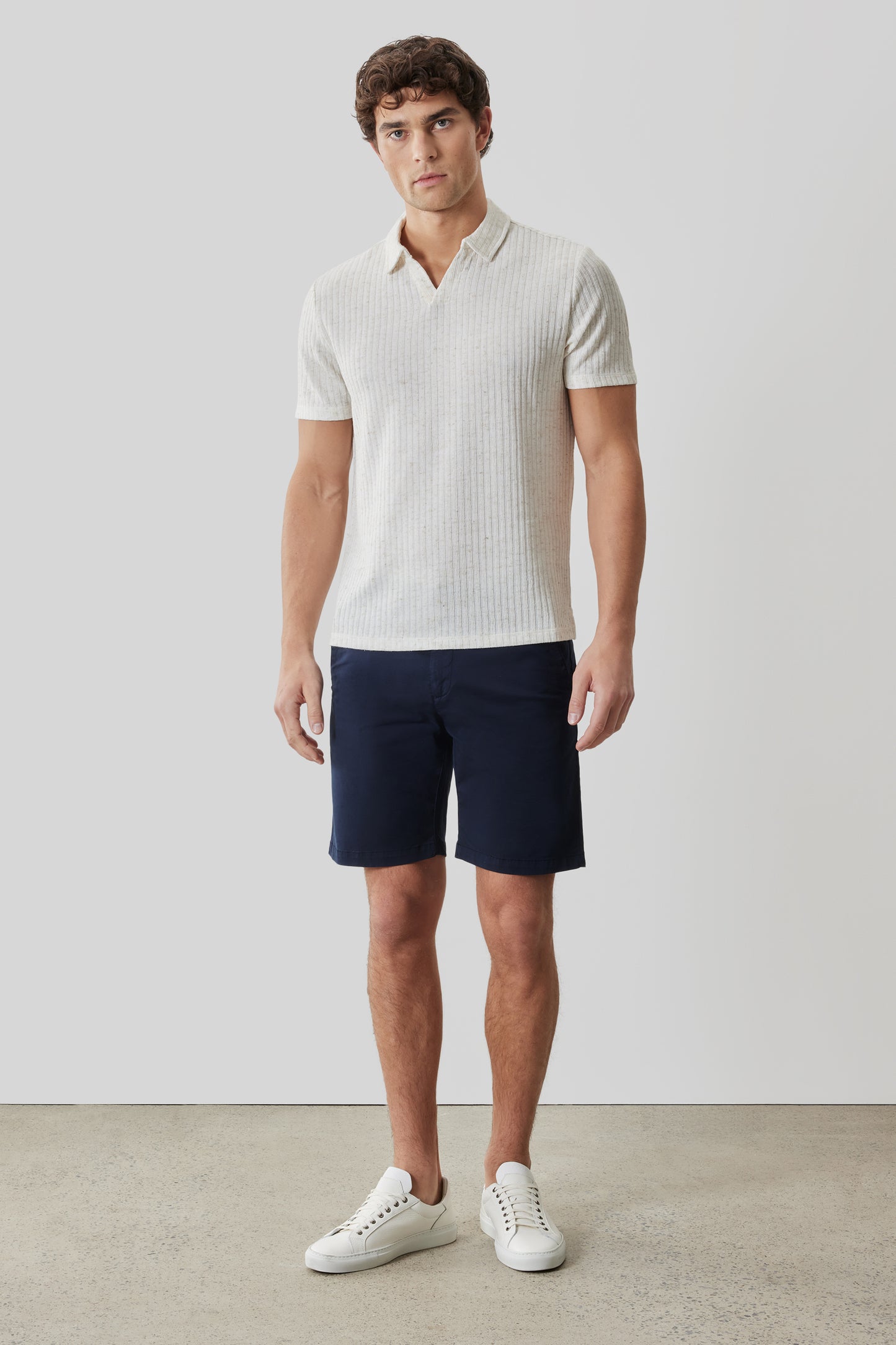 Isadore Open Collar Polo