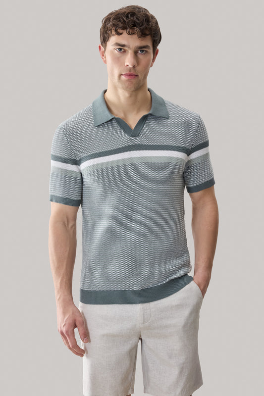 Rourke Open Collar Sweater Polo