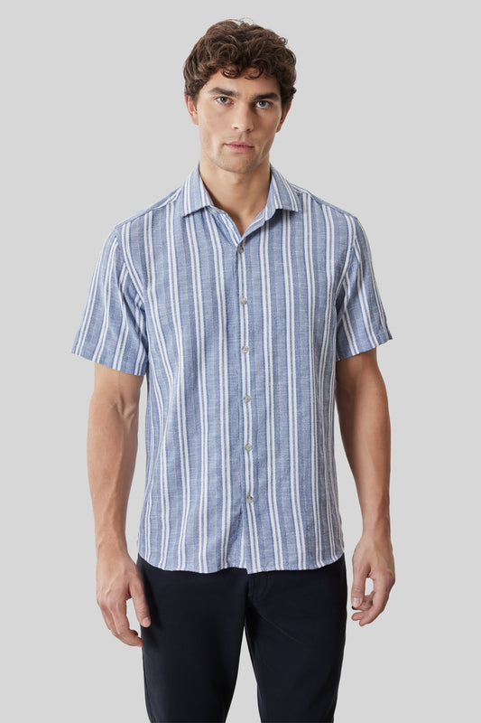 robert barakett dress shirts Legato Abstract Print Woven SS Shirt Large / Pink Machine wash Men's Robert Barakett Shirts |