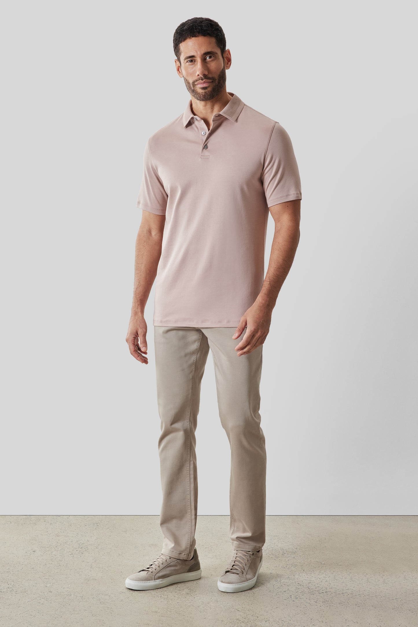 The Barakett Textured Collar Polo