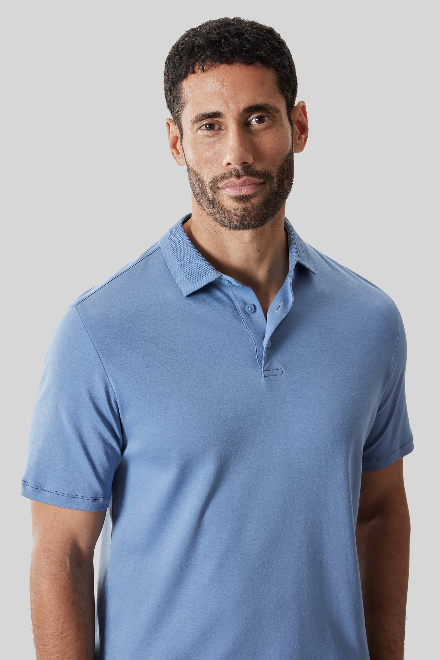 The Barakett Textured Collar Polo