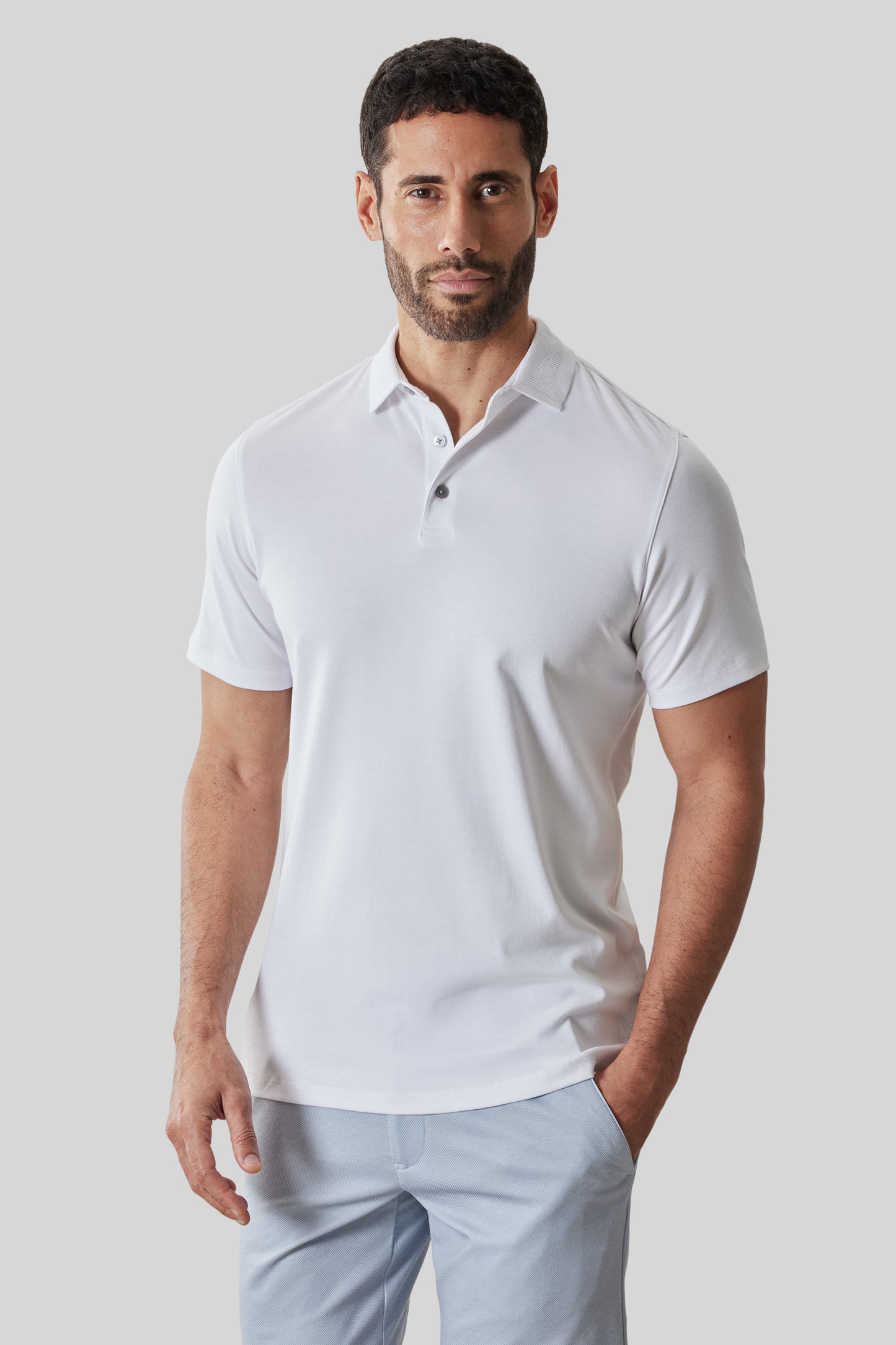 The Barakett Textured Collar Polo