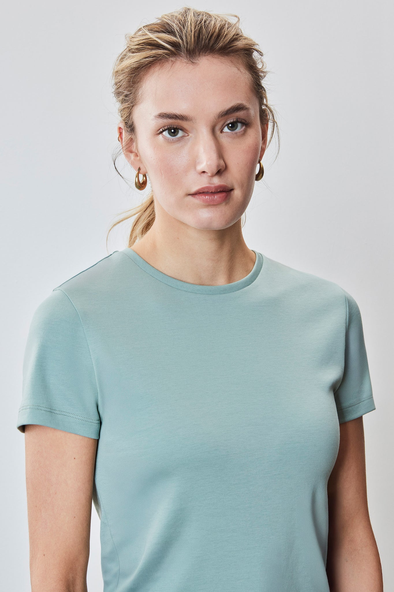 Robert Barakett Luxurious Pima Cotton T-shirt In Pastel Green