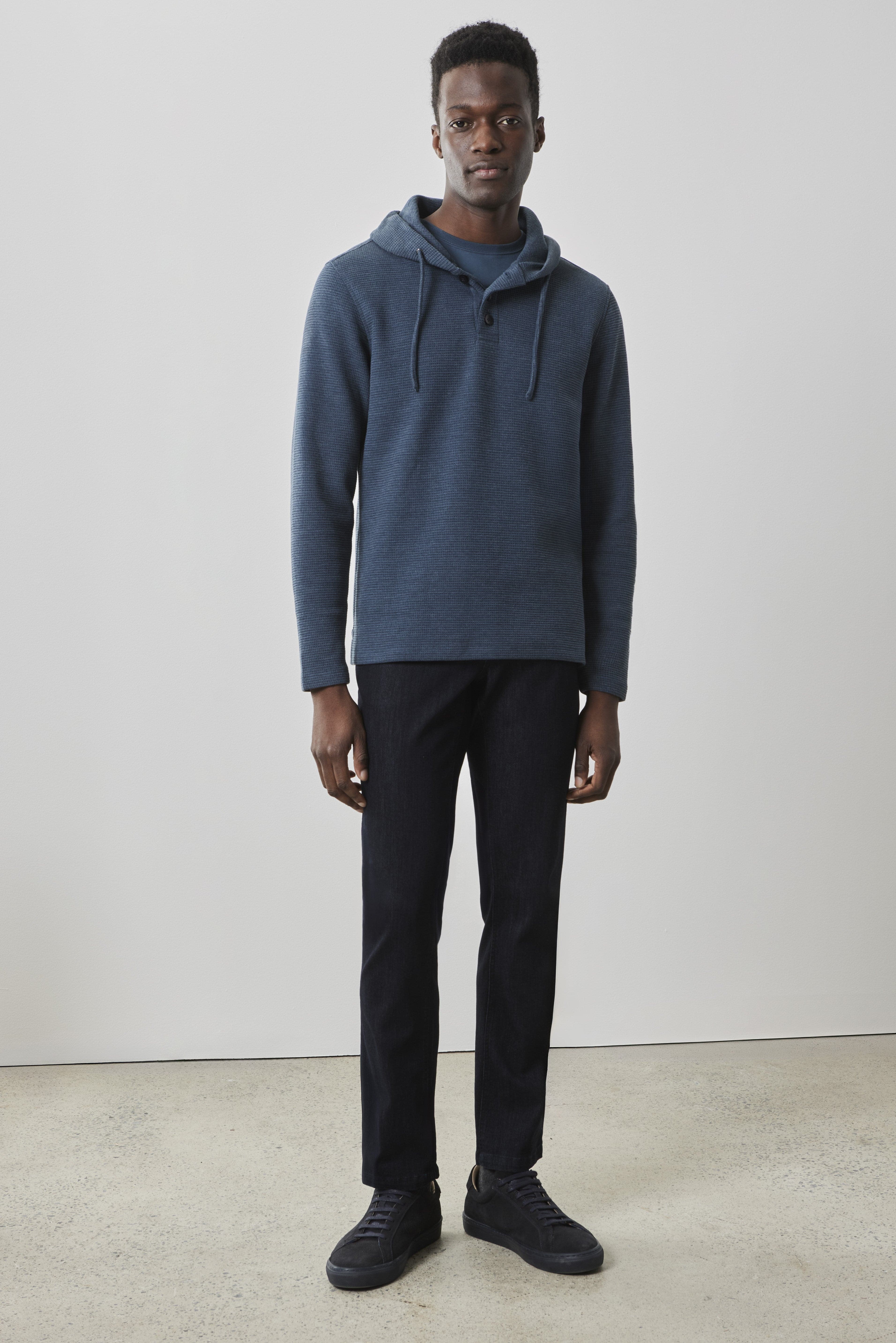 Grenfell Long Sleeve Hoodie Dark Teal Robert Barakett