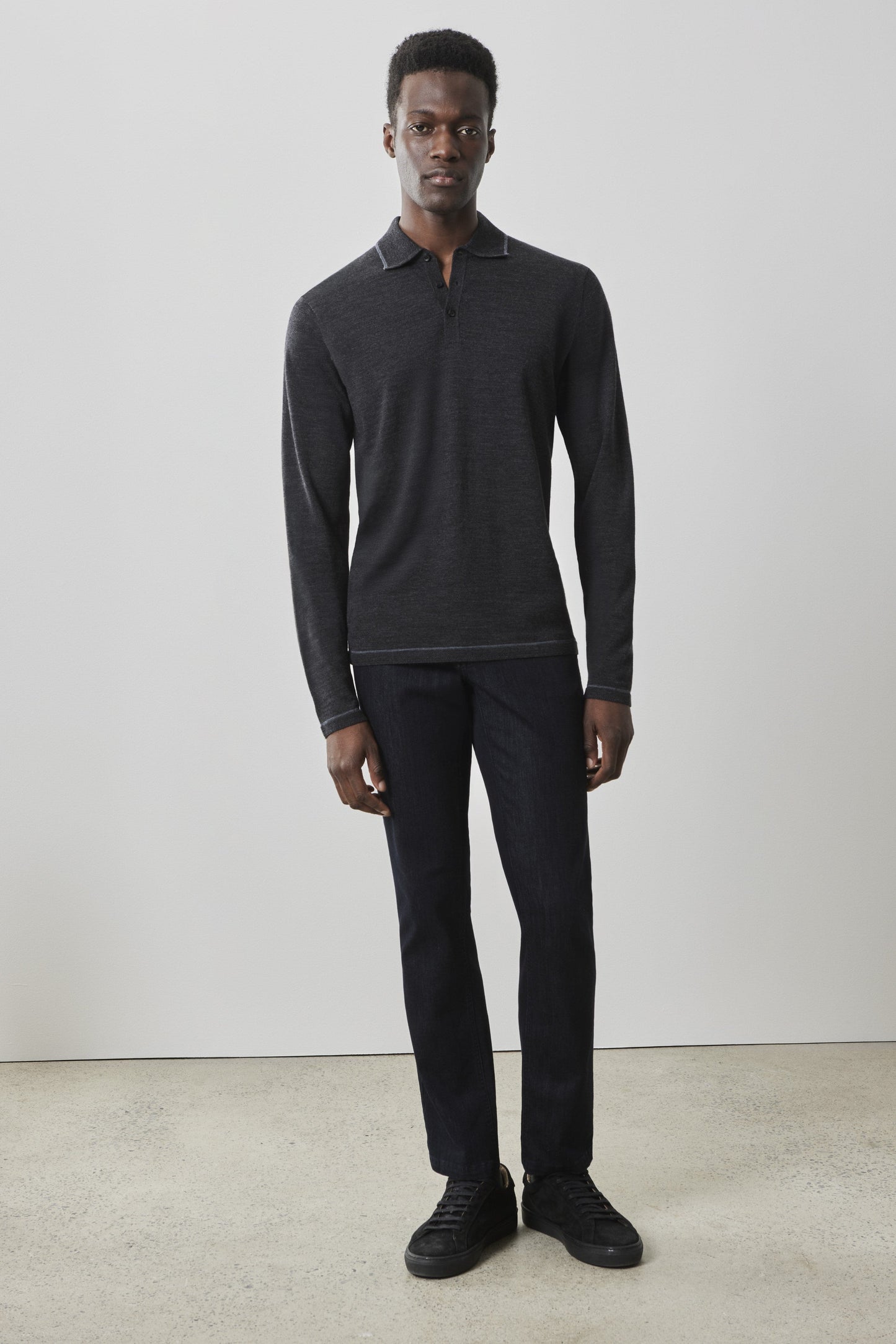 Roman Long-Sleeve Sweater Polo