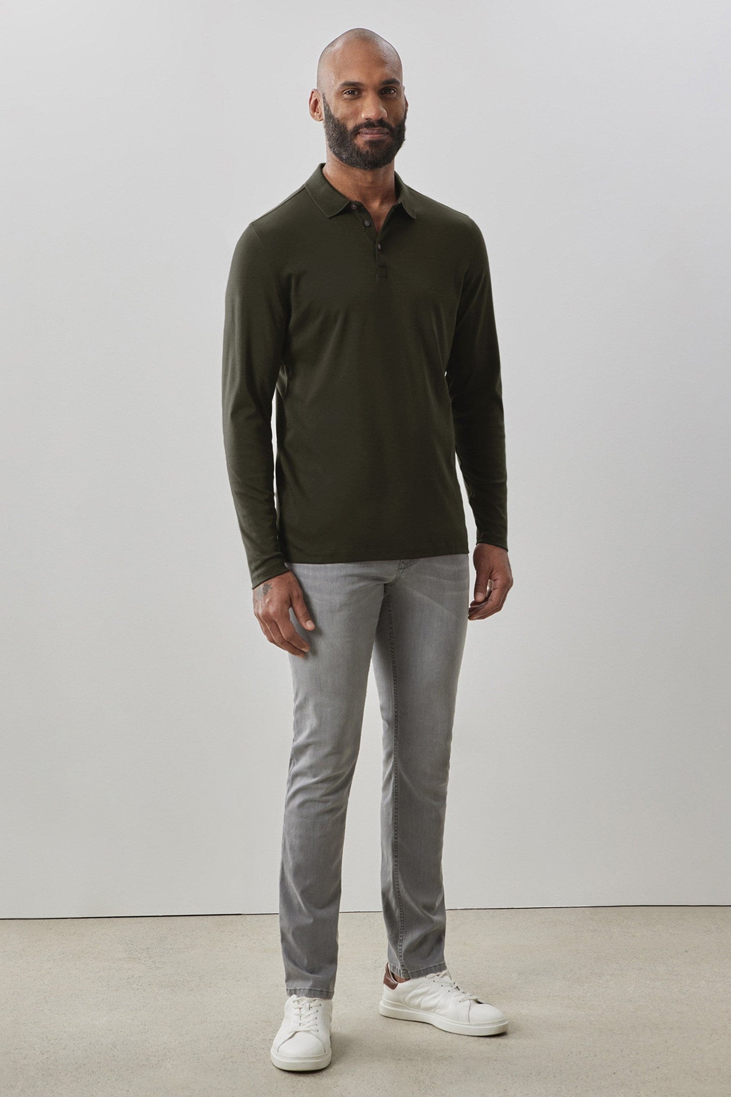 The Barakett Long-Sleeve Polo