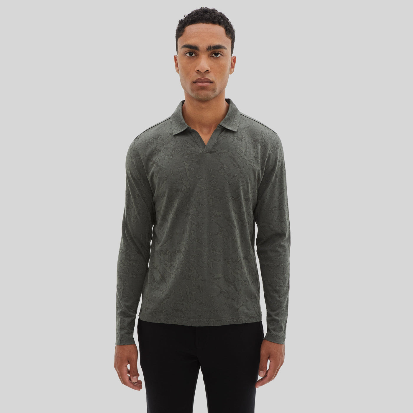 BARNES OPEN COLLAR POLO-LS Polo-Robert Barakett
