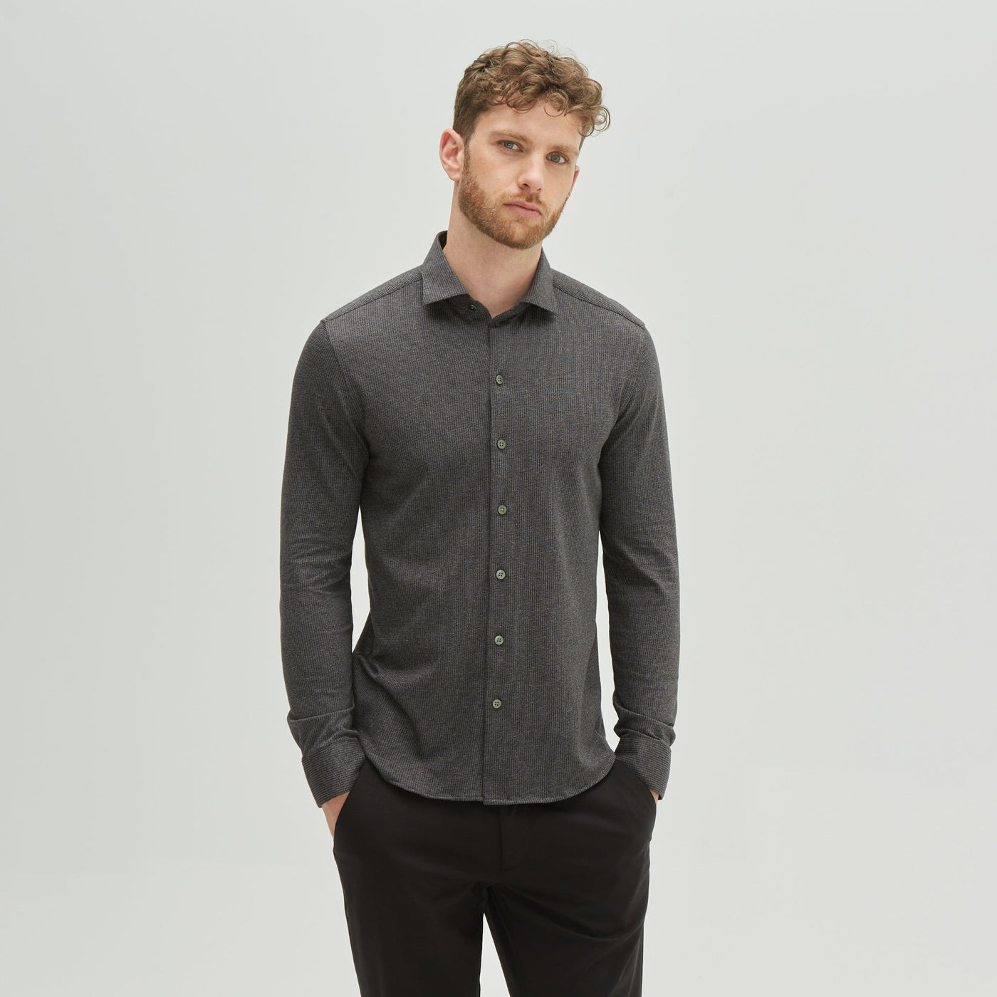 YESLER KNIT SHIRT-LS Sport Shirt-Robert Barakett